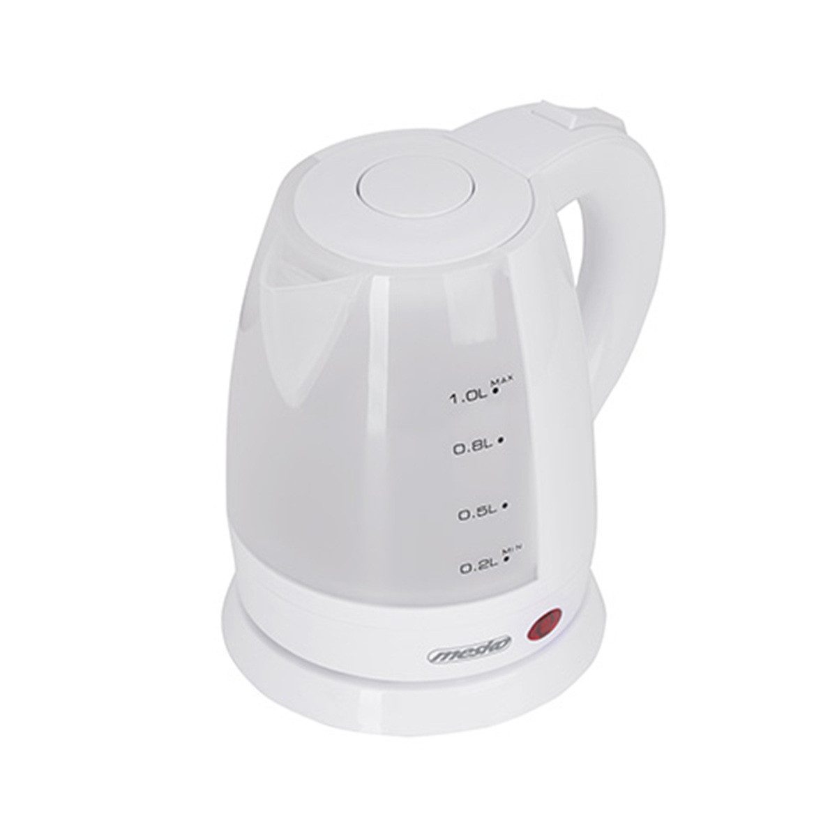 Mesko Wasserkocher MS 1276 Wasserkocher 1 L mit Anti-Kalk-Filter - 1600 W, Weiß, 1 l, 1600 W