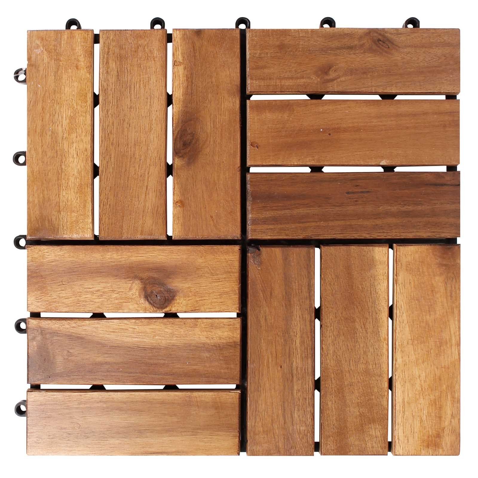 HAC24 Klickfliesen Holzfliesen Akazien Holz Terrassenfliesen günstig online kaufen