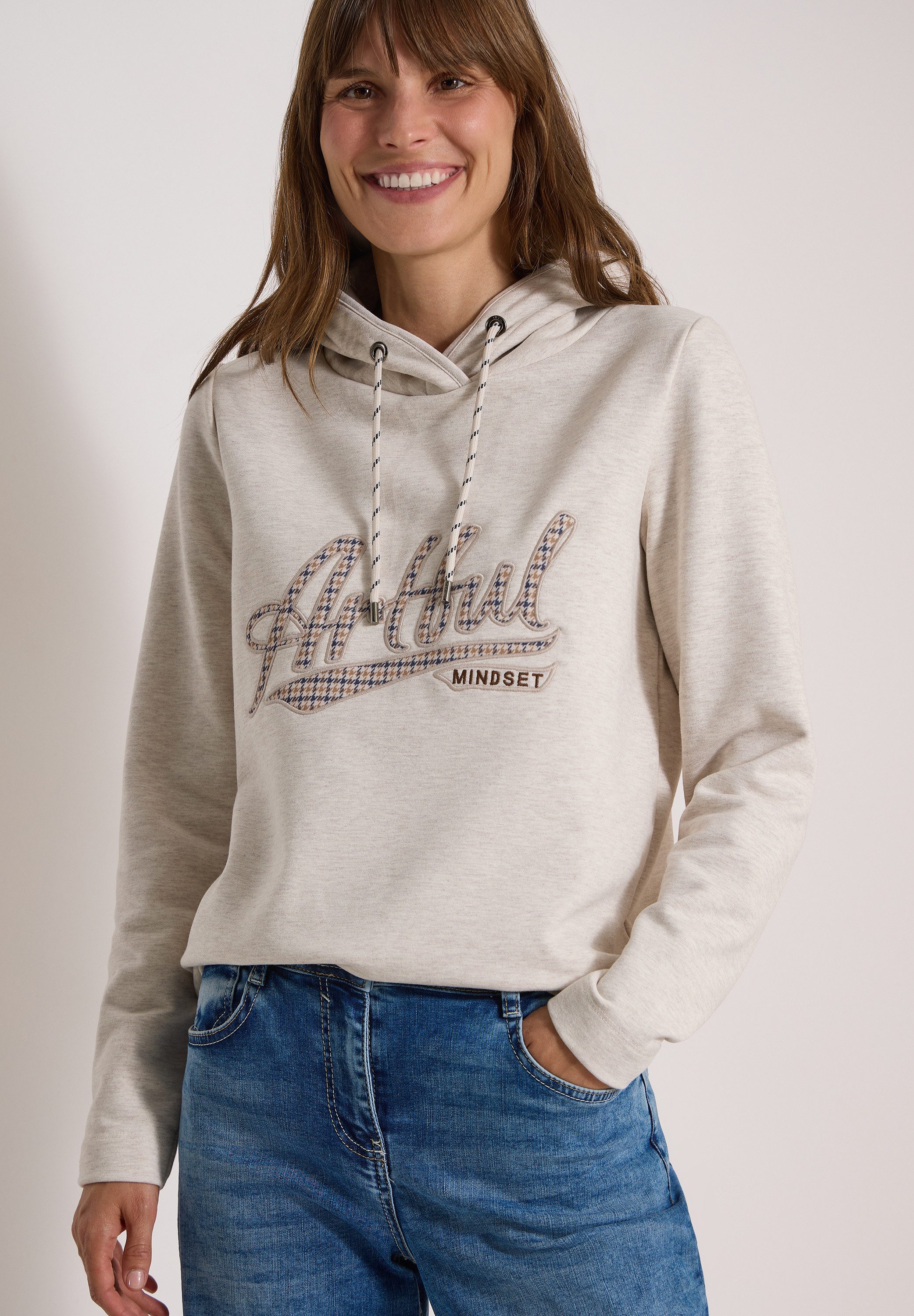 CECIL Sweatshirt mit Kapuze mit Tunnelzugband