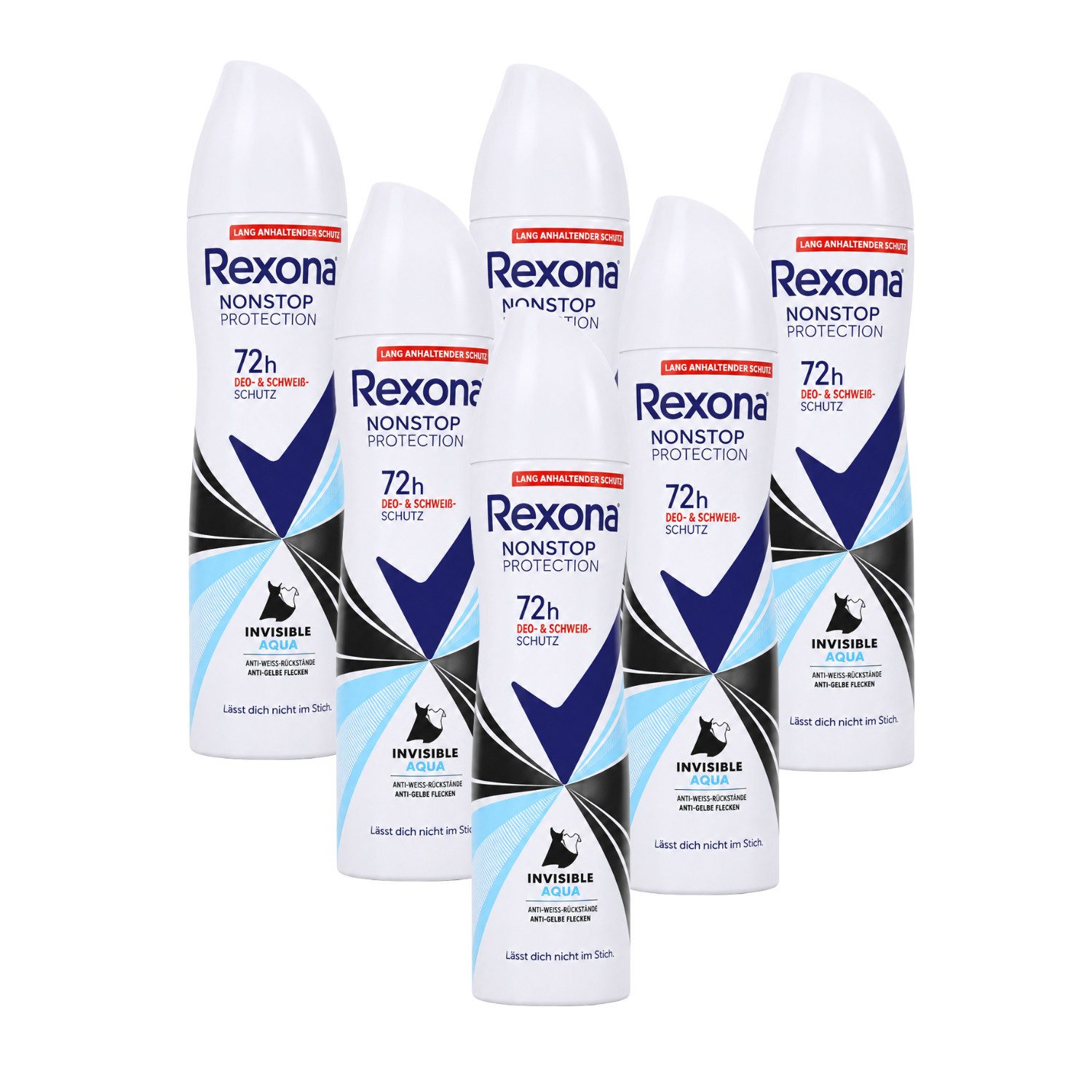 Rexona Deo-Spray Rexona Nonstop Protection Invisible Aqua Anti Transpirant 6x150ml Deo