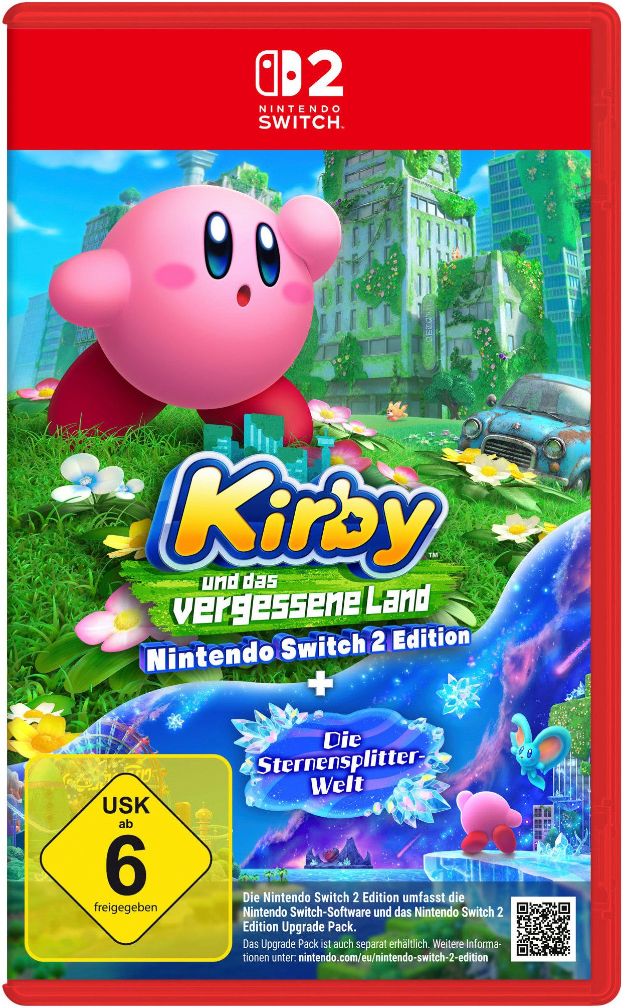 Kirby und das vergessene Land Switch 2 Edition + Sternensplitter-Welt (Softwarekarte), Nintendo Switch
