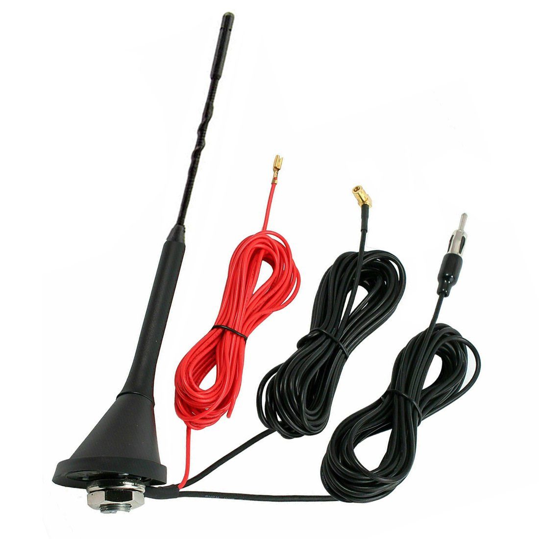 Antennen Signal Verstärker 20dB DIN ISO Stecker Adapter Radio AM/FM Auto KFZ