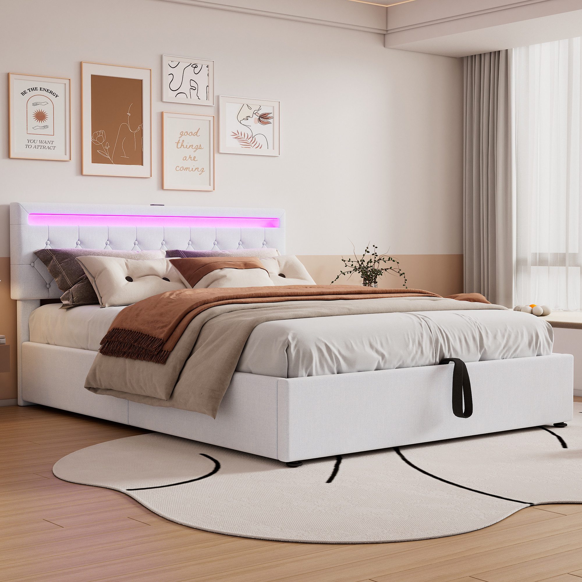 TavilaEcon Boxspringbett Polsterbett mit Bettkasten, höhenverstellbares günstig online kaufen