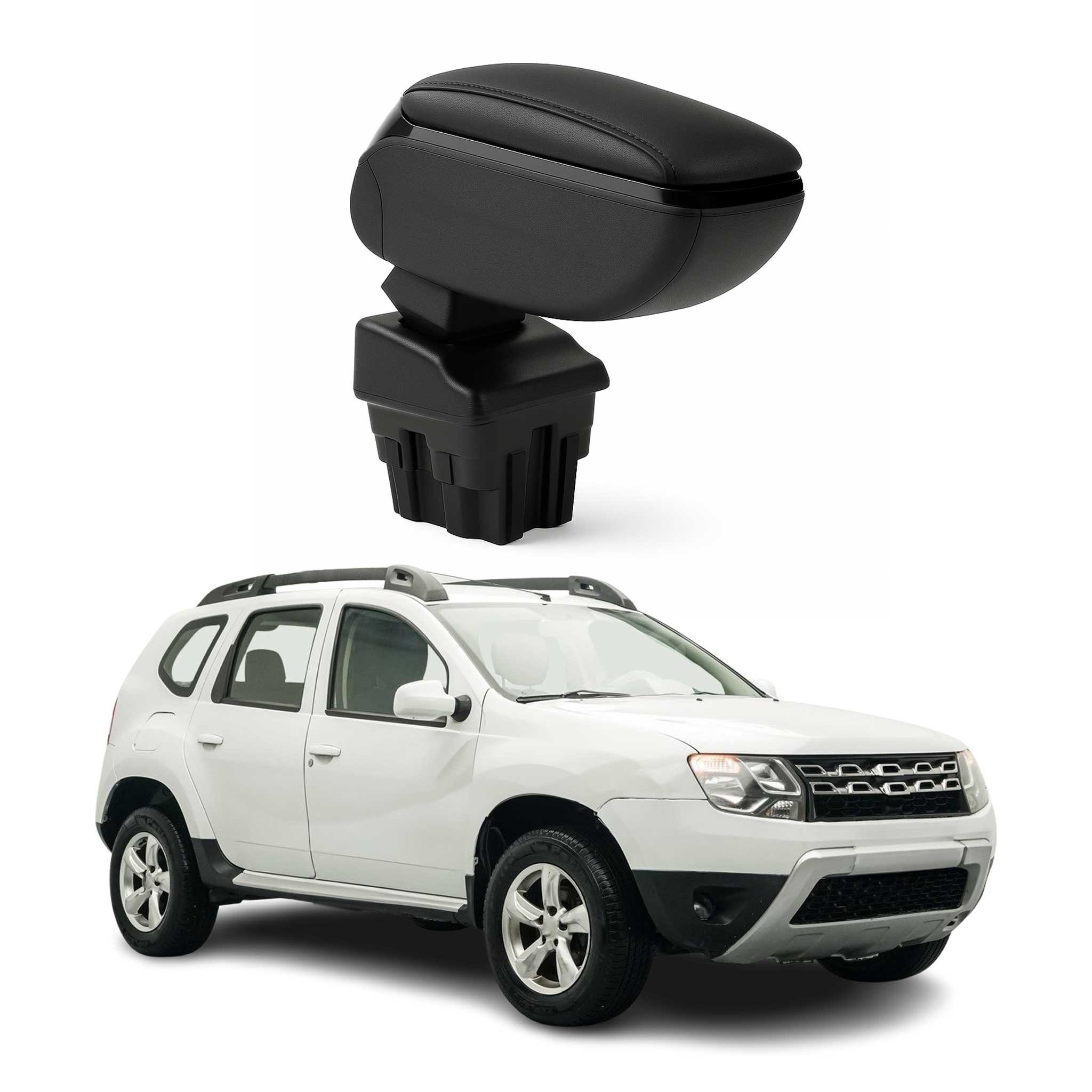 OMAC Armlehne Mittelarmlehne für Dacia Duster 2010-2017 PU-Leder ABS Schwarz, Langlebig,Multifunktional,Einfache Installation