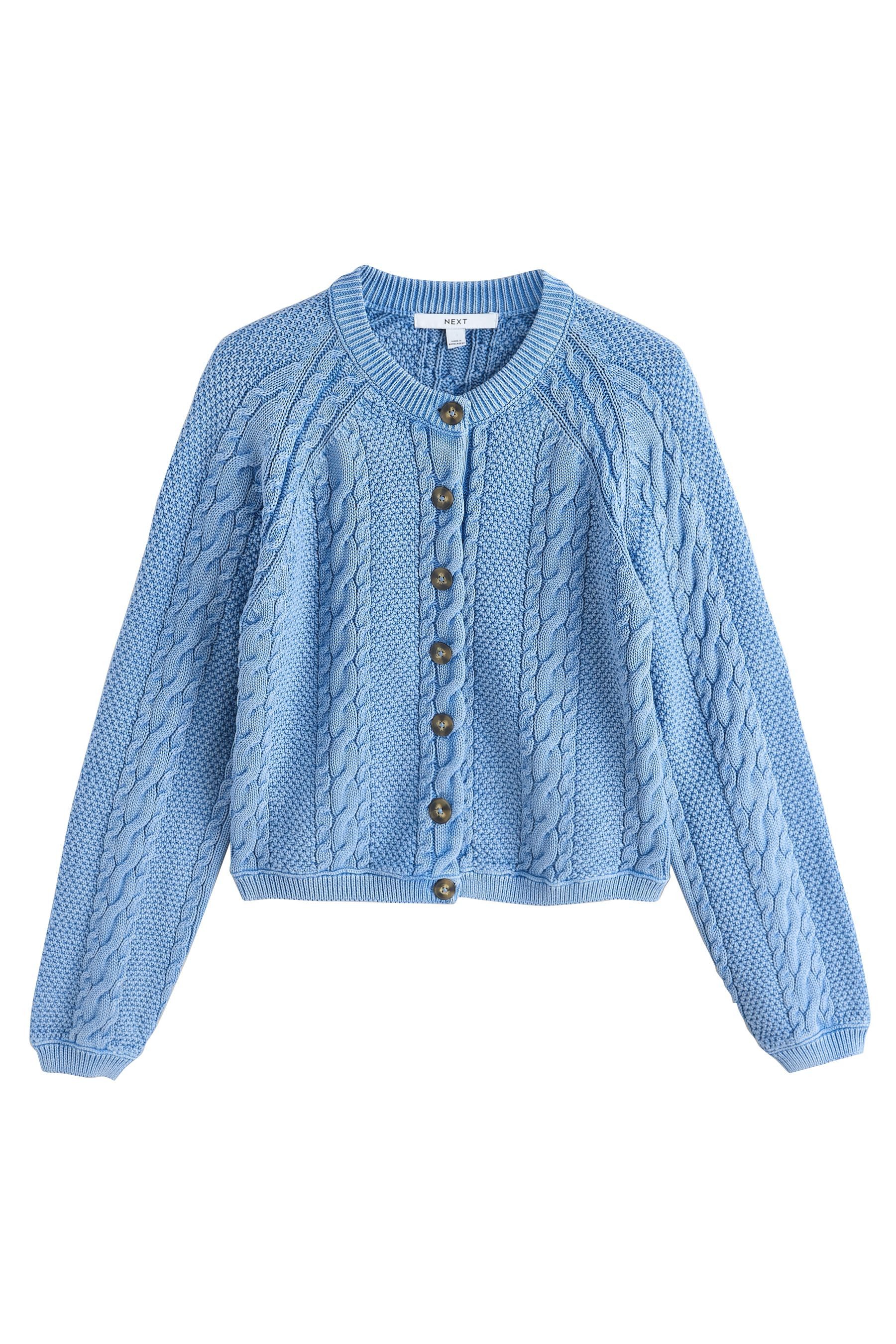 Cardigan Langärmelige Strickjacke mit Zopfmuster