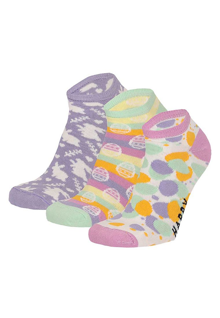 Apollo Sneakersocken Damen Ostersocken Hasen Ostereier 3er Pack Gr. 36-41 (3-Paar)