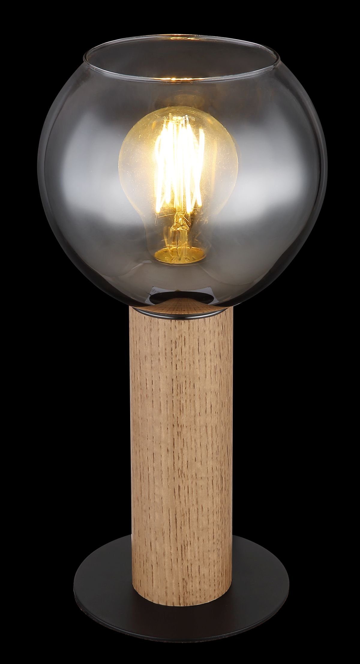 Holz Glas GLOBO Tischleuchte Tischleuchte Globo GLOBO Tischlampe Nachttischlampe LEUCHTEN Wohnzimmer