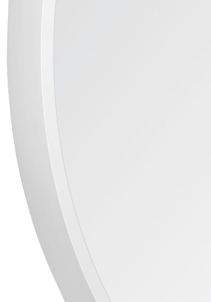 Aluminiumrahmen, weiß runder cm Talos dekorativer 80 Wandspiegel, Spiegel Ø mit matt