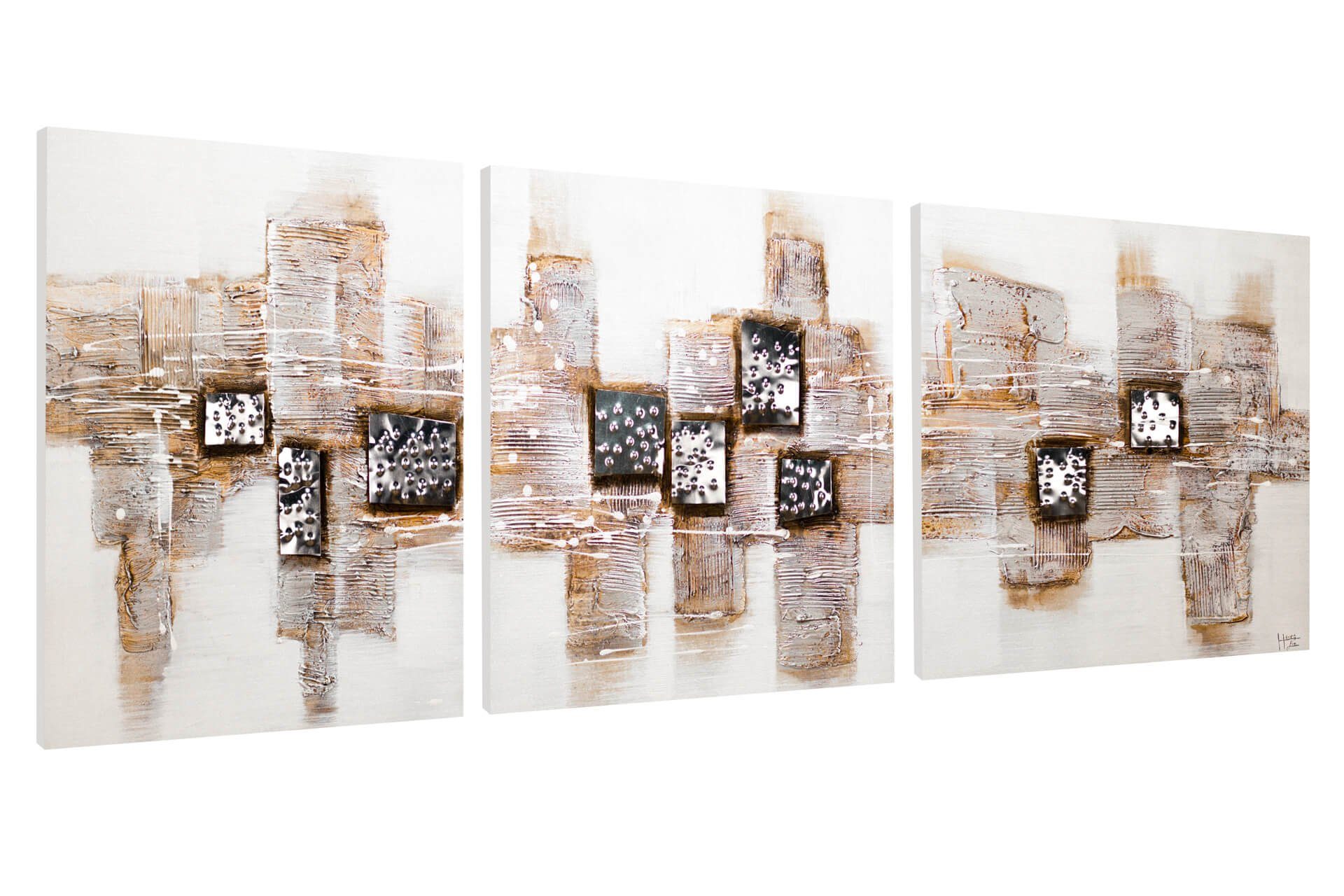 KUNSTLOFT Картина Trinitarian Doctrines 150x50 cm, Leinwandbild 100% HANDGEMALT Wandbild Wohnzimmer