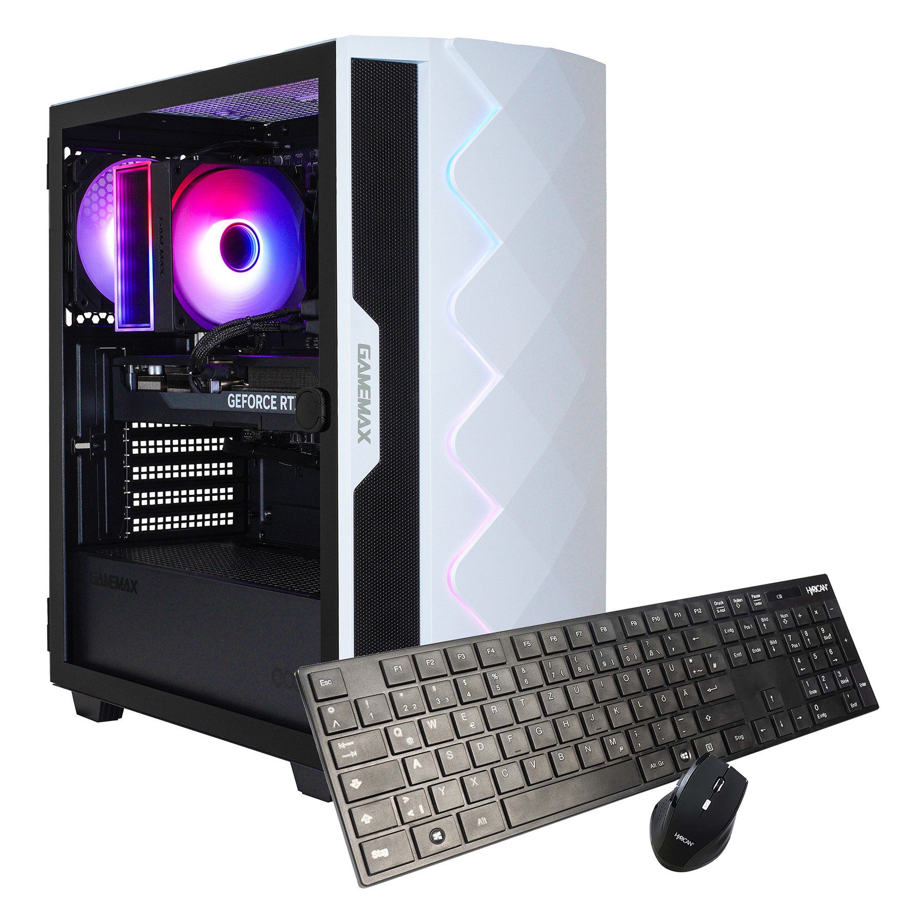 GAMEMAX Diamond WT 7813 Intel Core i7 14700F 16GB 1TB SSD RTX 5070 Gaming-PC (Intel® Core i7 14700F, RTX 5070, 16 GB RAM, 1000 GB SSD, Luftkühlung aktiv, Windows 11)