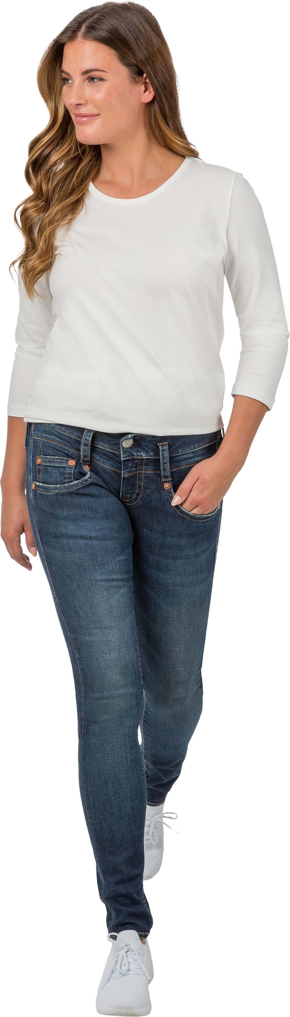 Jeans Herrlicher aus 5-Pocket-Style opaque Pitch Denim Slim Stretch-Jeans Organic