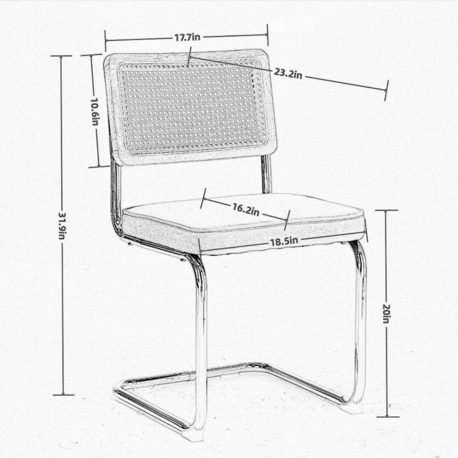 Powerwill Esszimmerstuhl 2er-Set Küchenstuhl Freischwinger (Samt-Akzentstüh günstig online kaufen