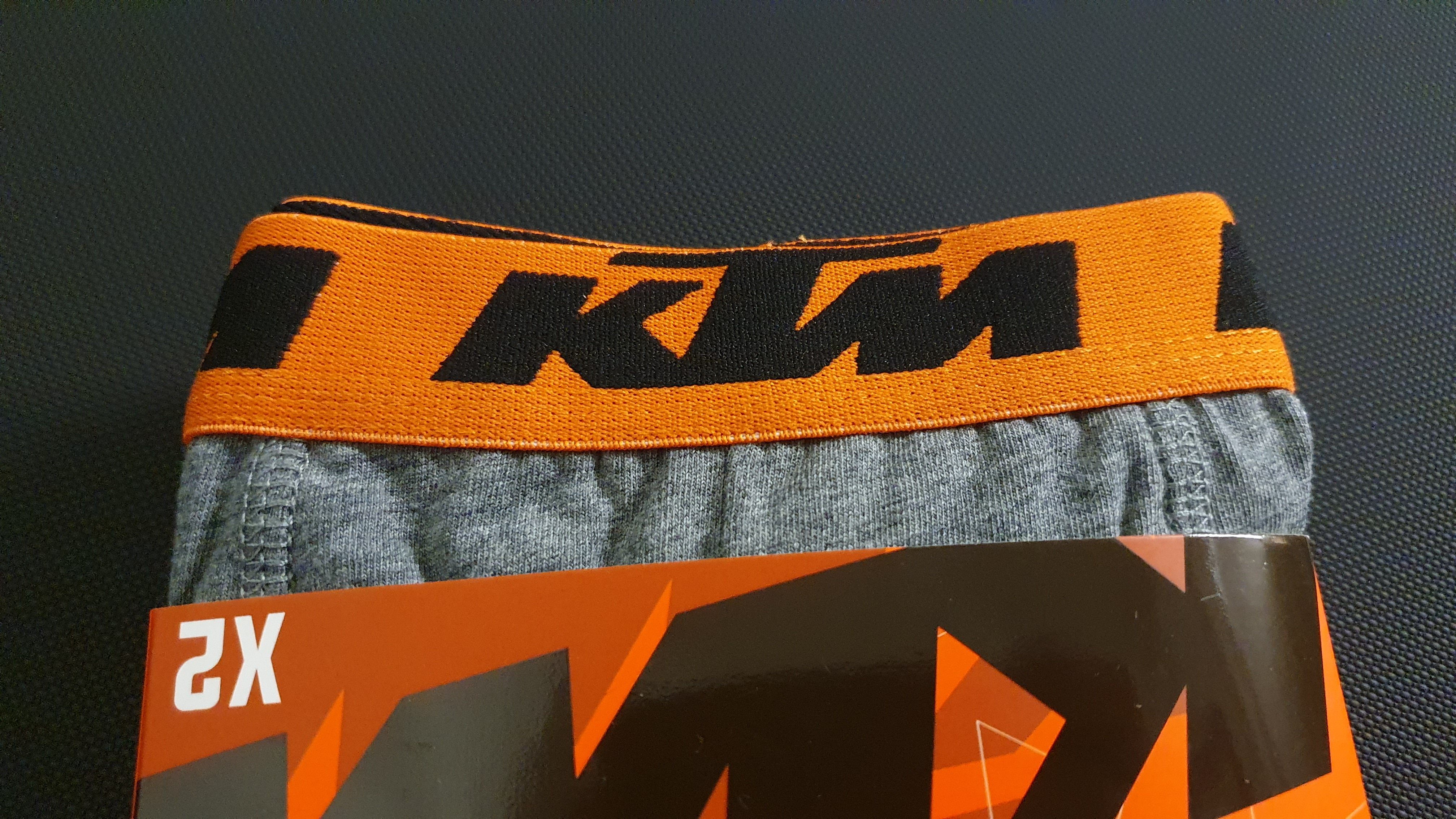 Taillenbund grau-orange Logo Hüft-Shorts auf Unterhose (2er-Pack) mit Boxershorts Men Basic KTM dem Outdoorsport