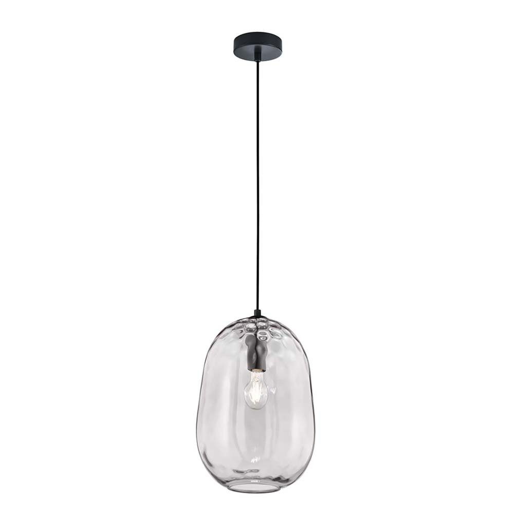 FISCHER & HONSEL Pendelleuchte, Leuchtmittel nicht inklusive, Pendelleuchte Esszimmerleuchte Esstischlampe Hängeleuchte Glas grau