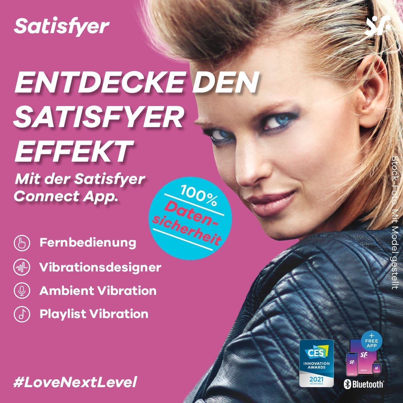 'Twirling Satisfyer App', wasserdicht Joy Auflege-Vibrator Vibrator - rosa Tip Satisfyer Connect