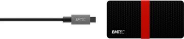 EMTEC X200 Portable SSD externe SSD (512 GB) 450 MB/S Lesegeschwindigkeit, 420 MB/S Schreibgeschwindigkeit