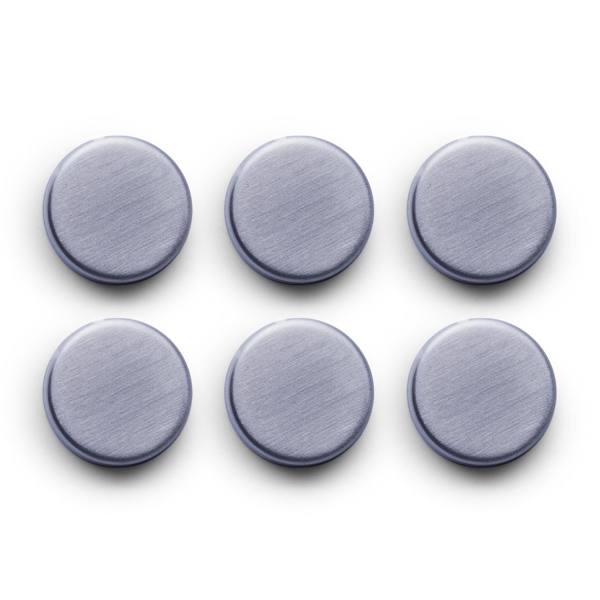 Zeller Present Magnet -Set, 6-tlg., extra stark, Edelstahl, silber, Ø2,7 cm