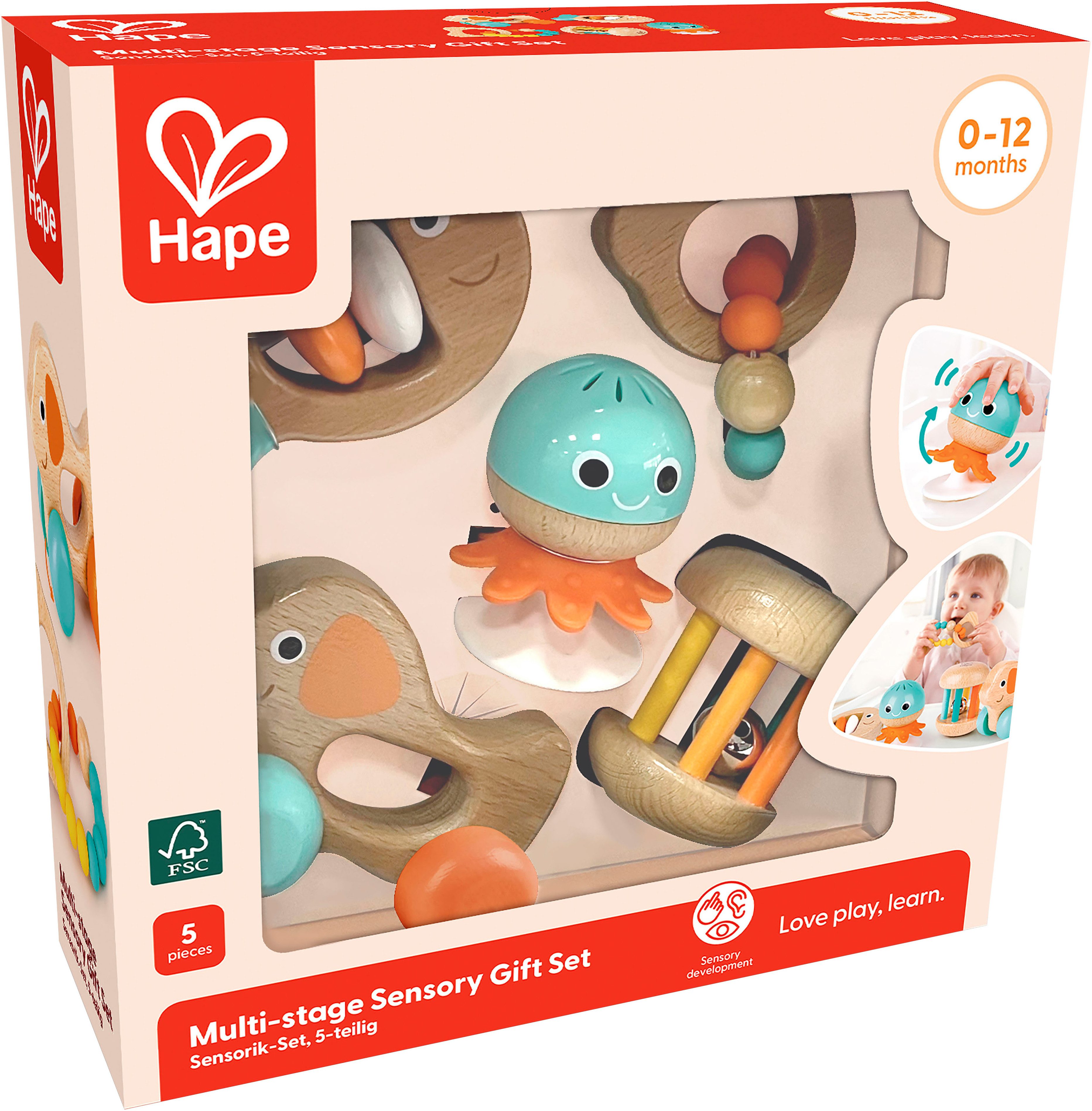 Hape Greifspielzeug Sensorik-Set, 5-teilig günstig online kaufen