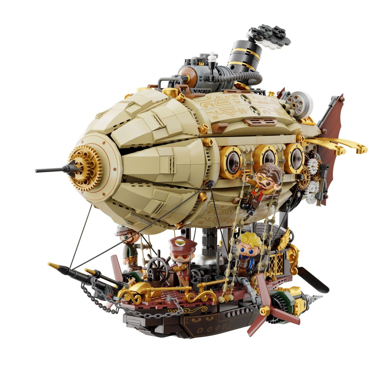 Pantasy Pantasy 85021 Steampunk Airship Klemmbaustein-Set (2814 Teile) Spielbausteine