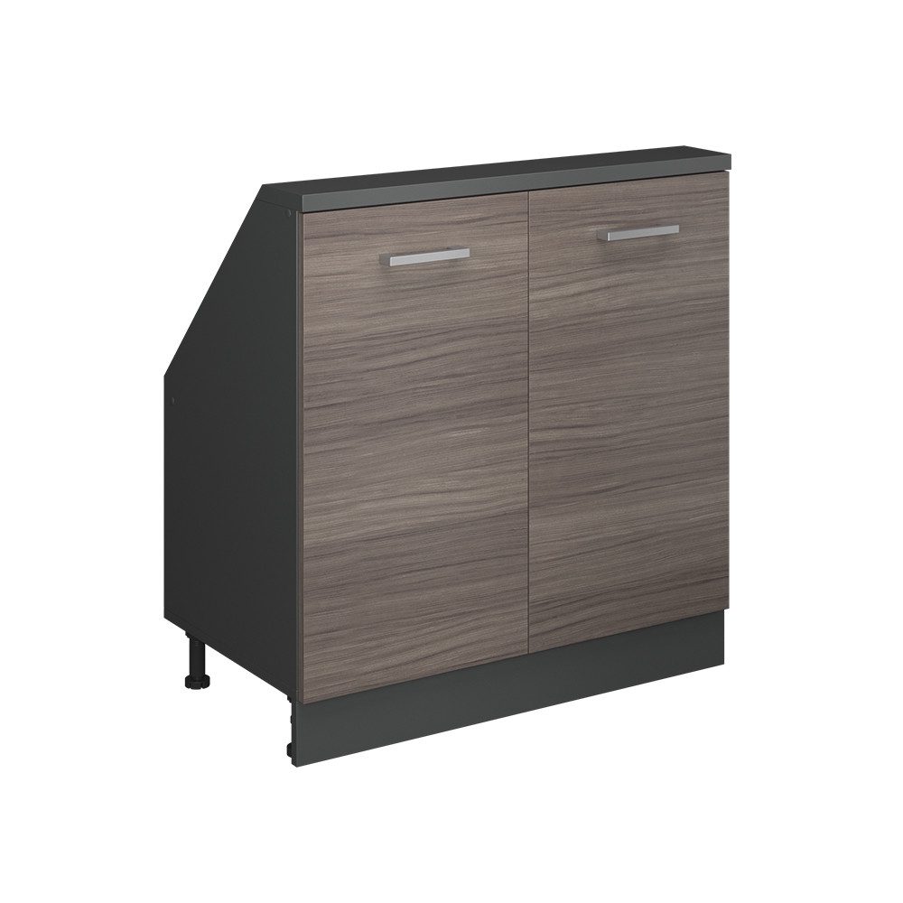 Vicco Unterschrank R-Line, Edelgrau/Anthrazit, 80 cm günstig online kaufen