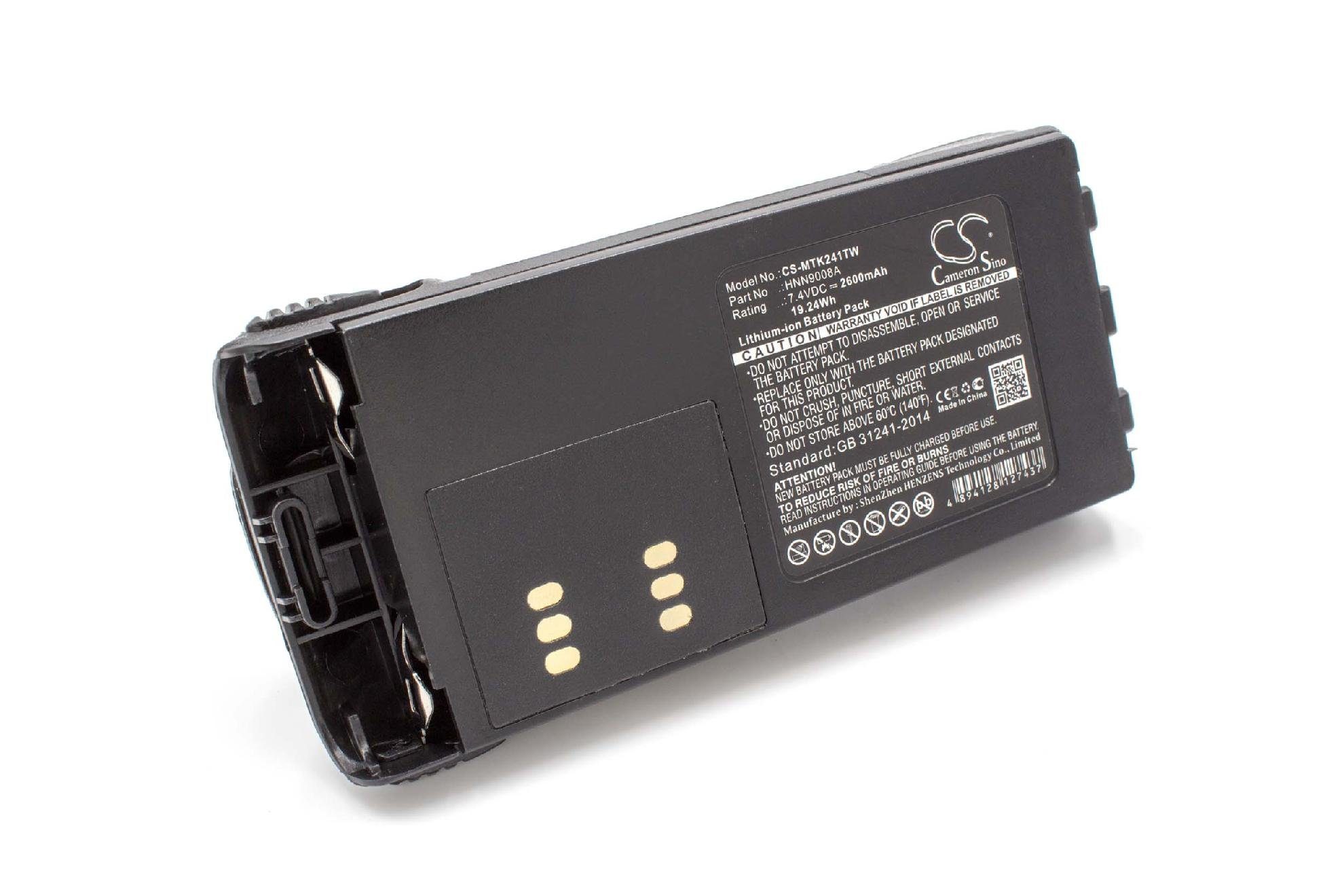 Li-Ion) & Baugleiche 7,4V, für Funkgerät Business vhbw & HNN9013B, PMNN4045 Industrie für HNN9013A, Funk Akku 2600 (2600mAh, Motorola Originalteilebezeichnung mAh Ersatz