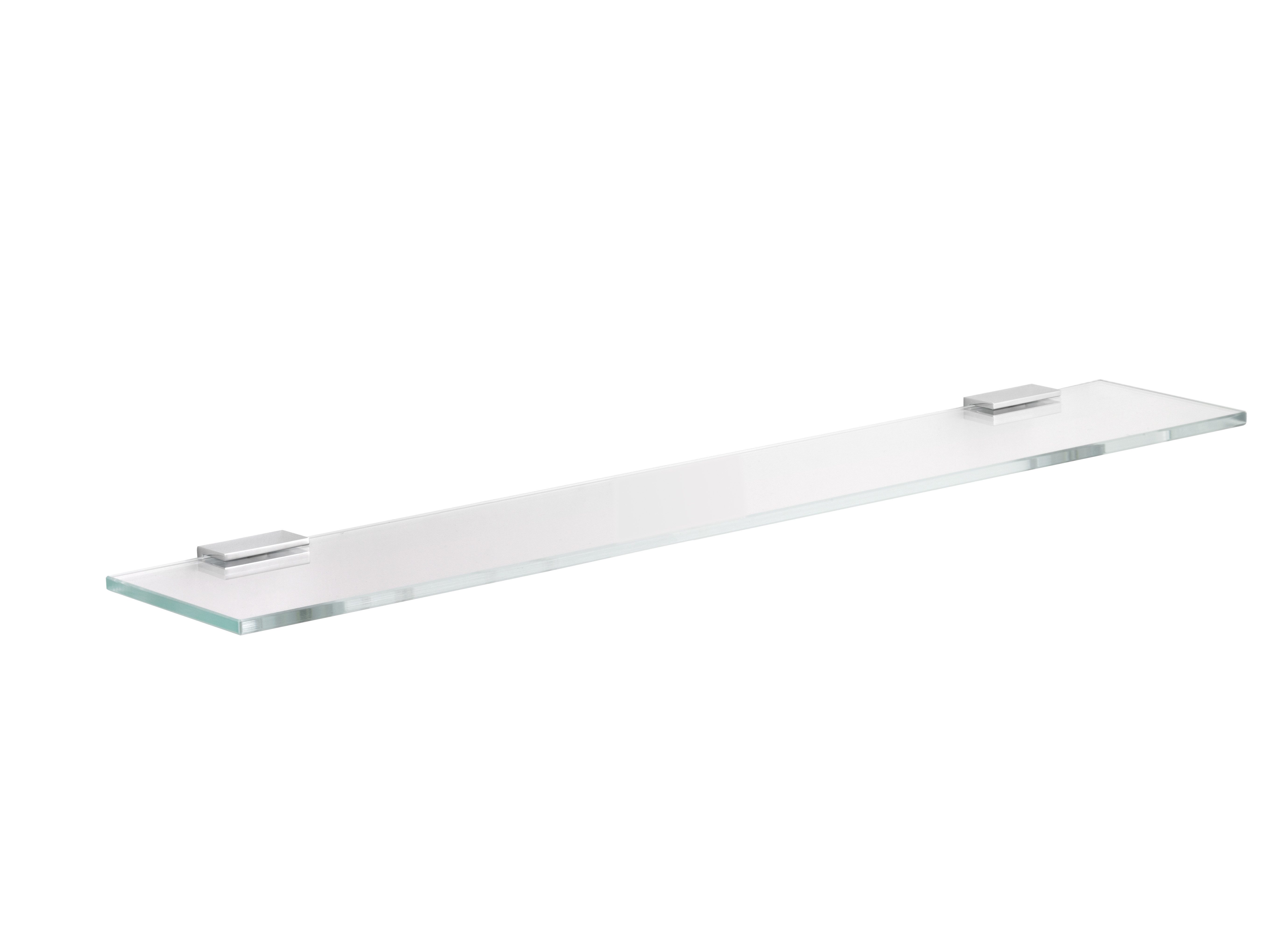 Keuco Wandboard Moll 50 cm, aus Cristallinglas, Halterungen aus Metall, verchromt, Wandmontage