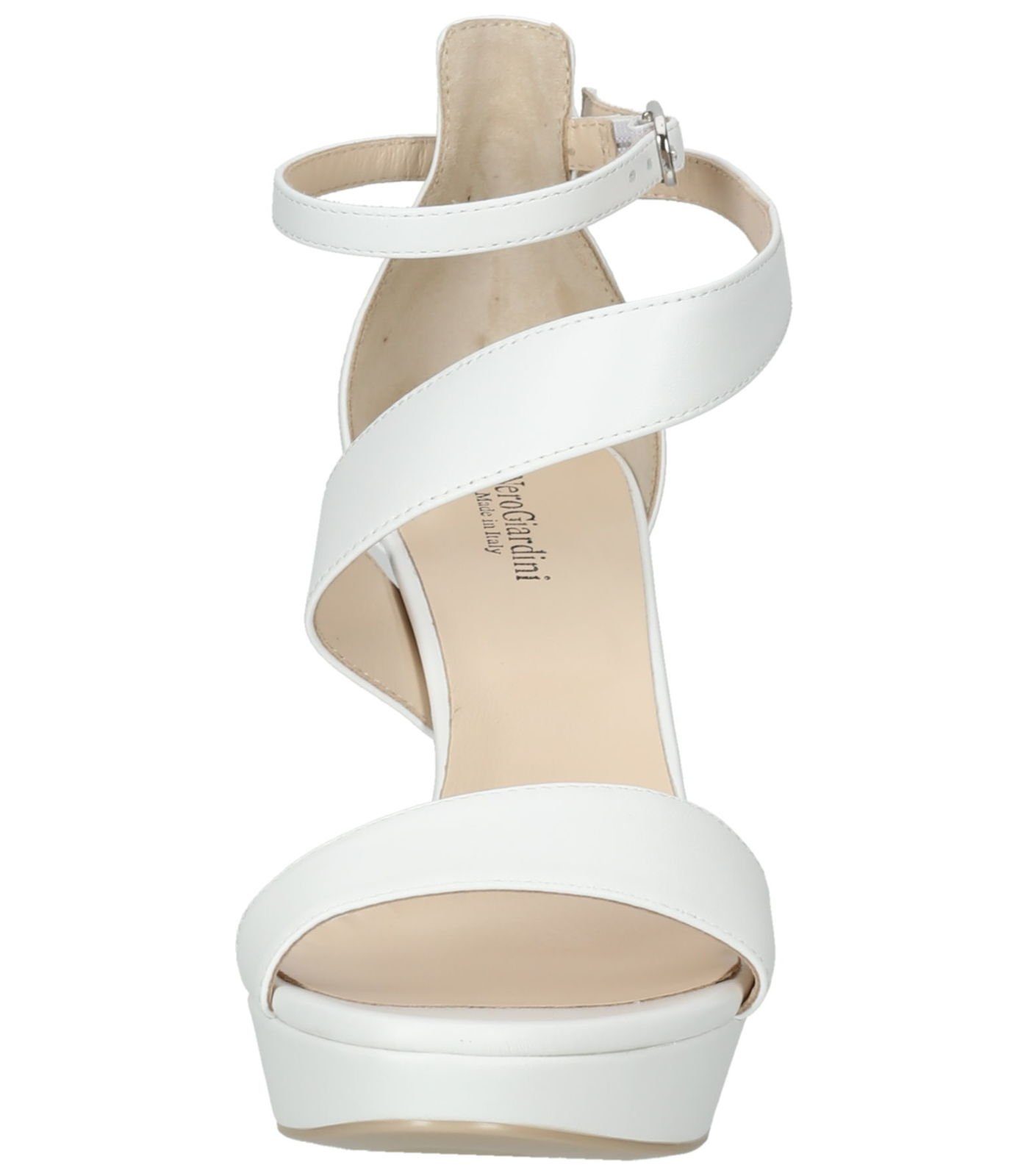 Nero Giardini Sandalen Nappaleder High-Heel-Sandalette Weiß
