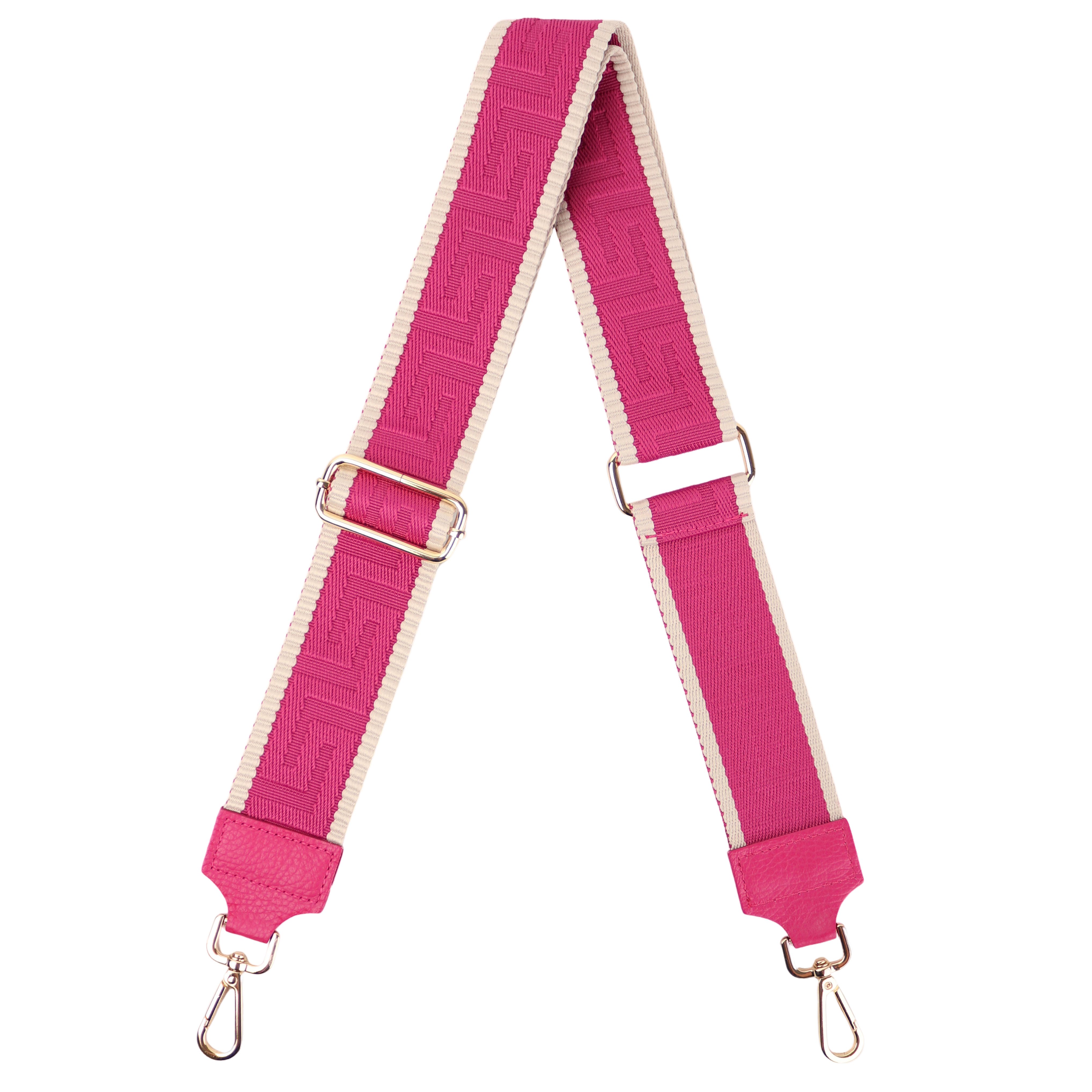 MIRROSI Schulterriemen Made in Italy aus Echtleder Schultergurt für Tasche zum Wechseln (Mit GOLDENEN Karabinern, 1x Taschengurt; Bohemian Style)