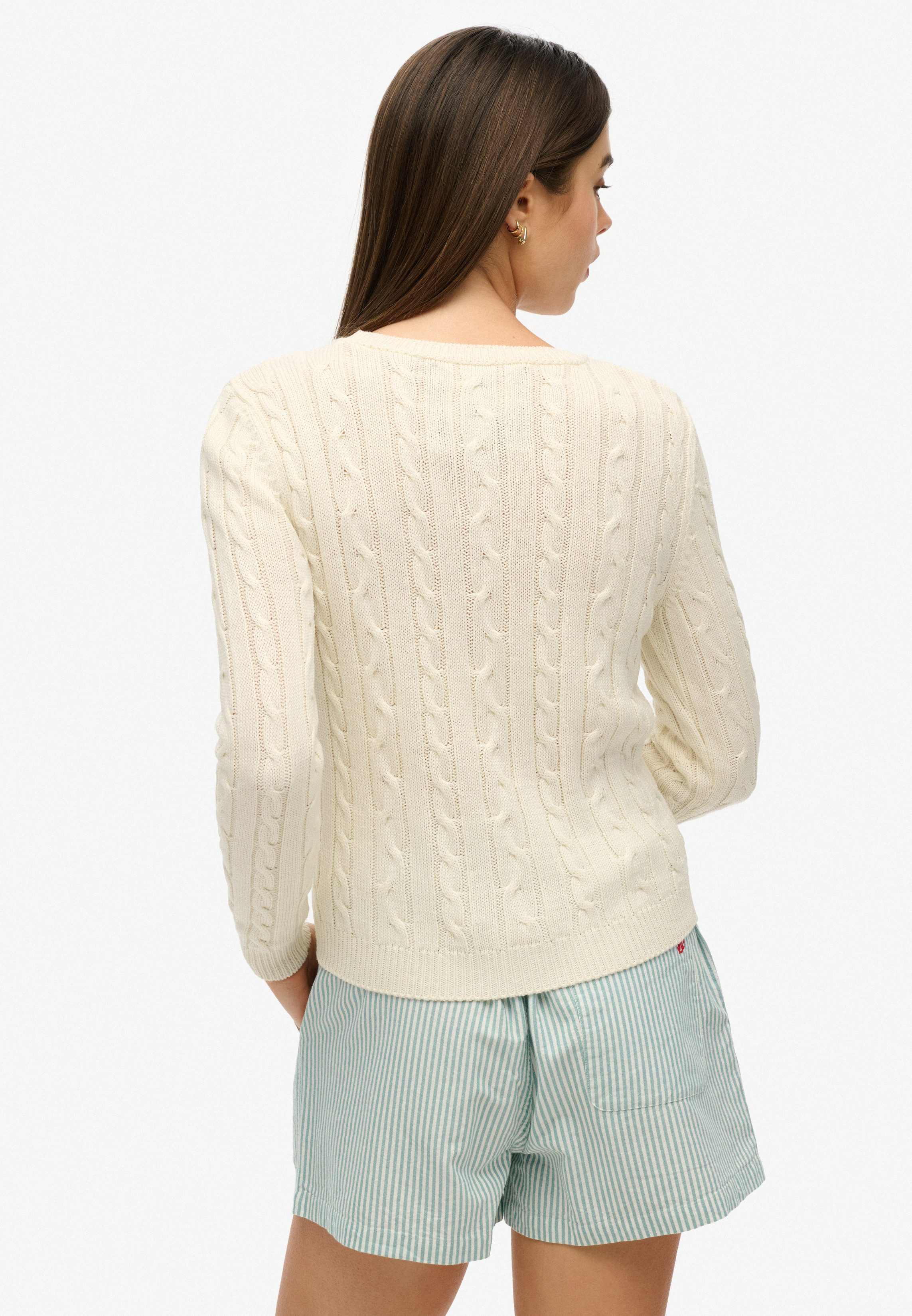 Superdry Strickpullover ESSENTIALS SLIM CABLE JUMPER günstig online kaufen