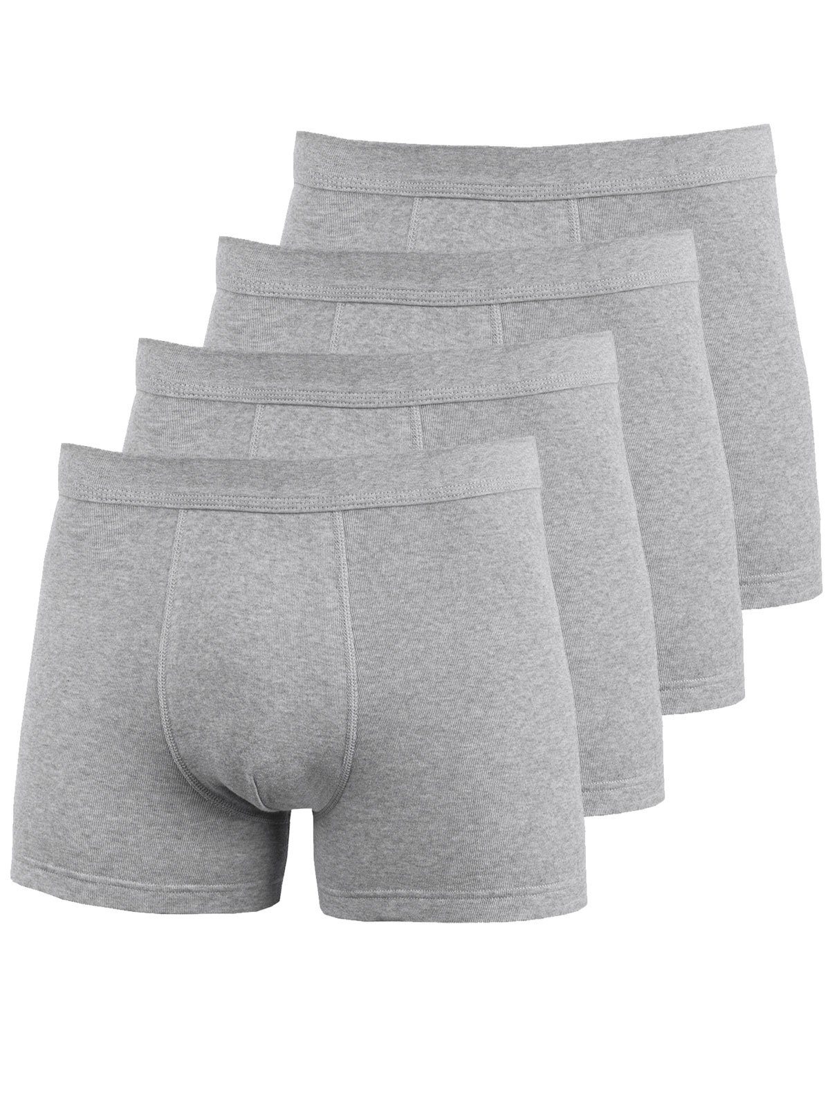 KUMPF Retro Pants 4er Sparpack 4-St) Herren - Cotton Bio Pants steingrau-melange (Spar-Set