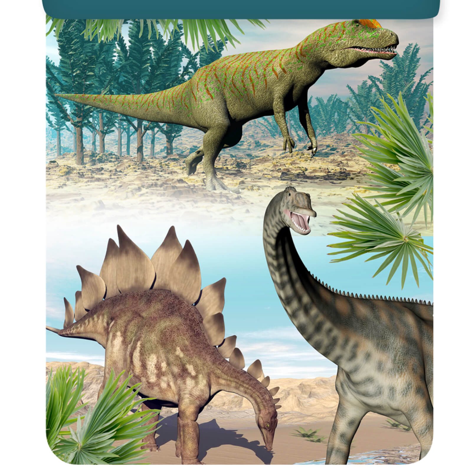 ESPiCO Kinderbettwäsche Dino Multi Trendy Bedding, Renforcé, 2 teilig, Urzeit, T-Rex, Dinos