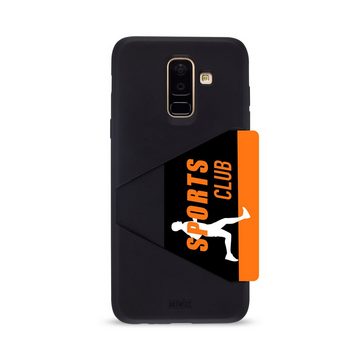 Artwizz Smartphone-Hülle Artwizz TPU Card Case - Artwizz TPU Card Case - Ultra dünne, elastische Schutzhülle mit Kartenfach auf der Rückseite für Galaxy A6 Plus (2018), Schwarz