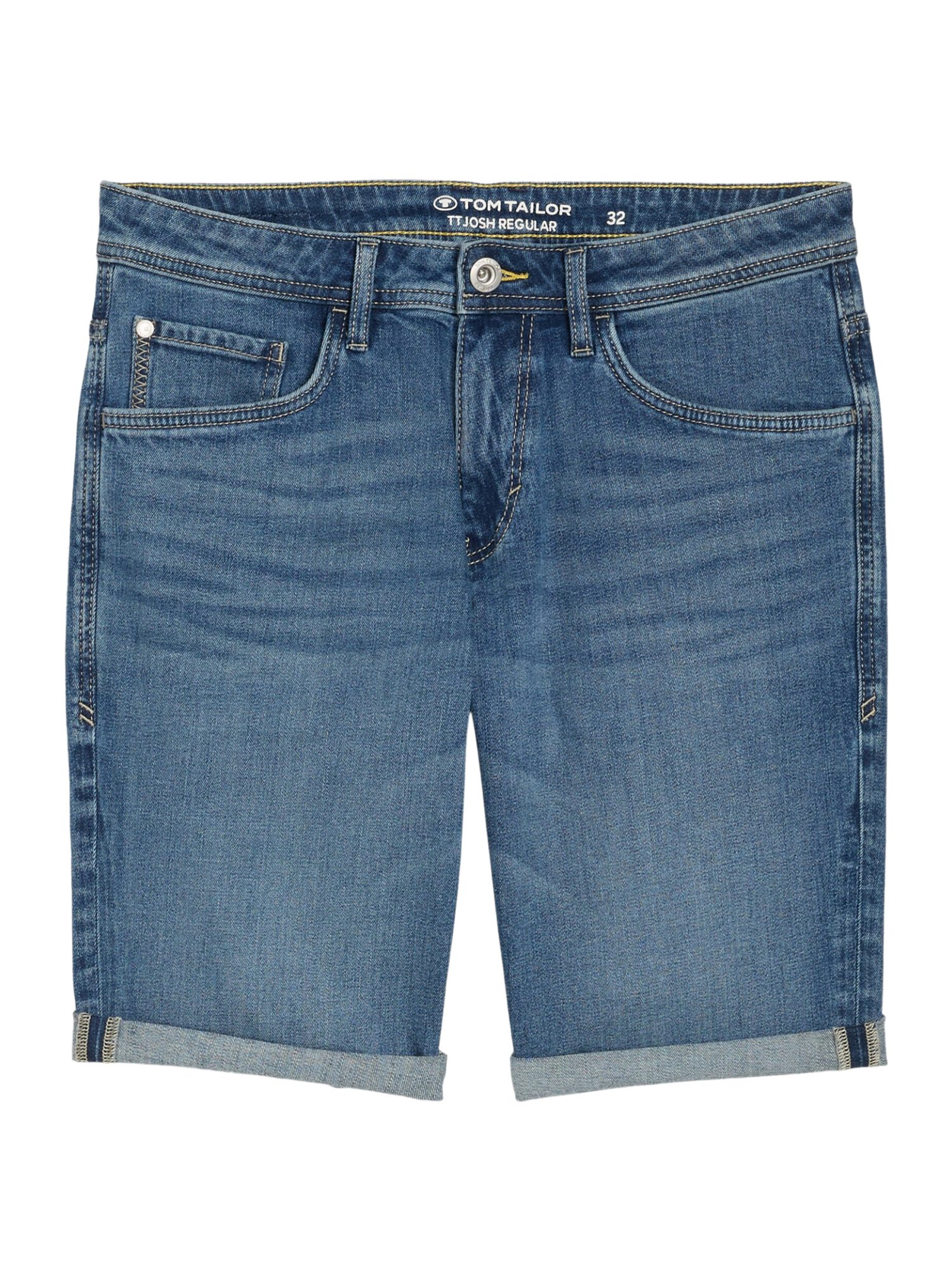 TOM TAILOR Bermudas O blau,Casual,Baumwolle,Unifarben,Regular Fit,Mittel