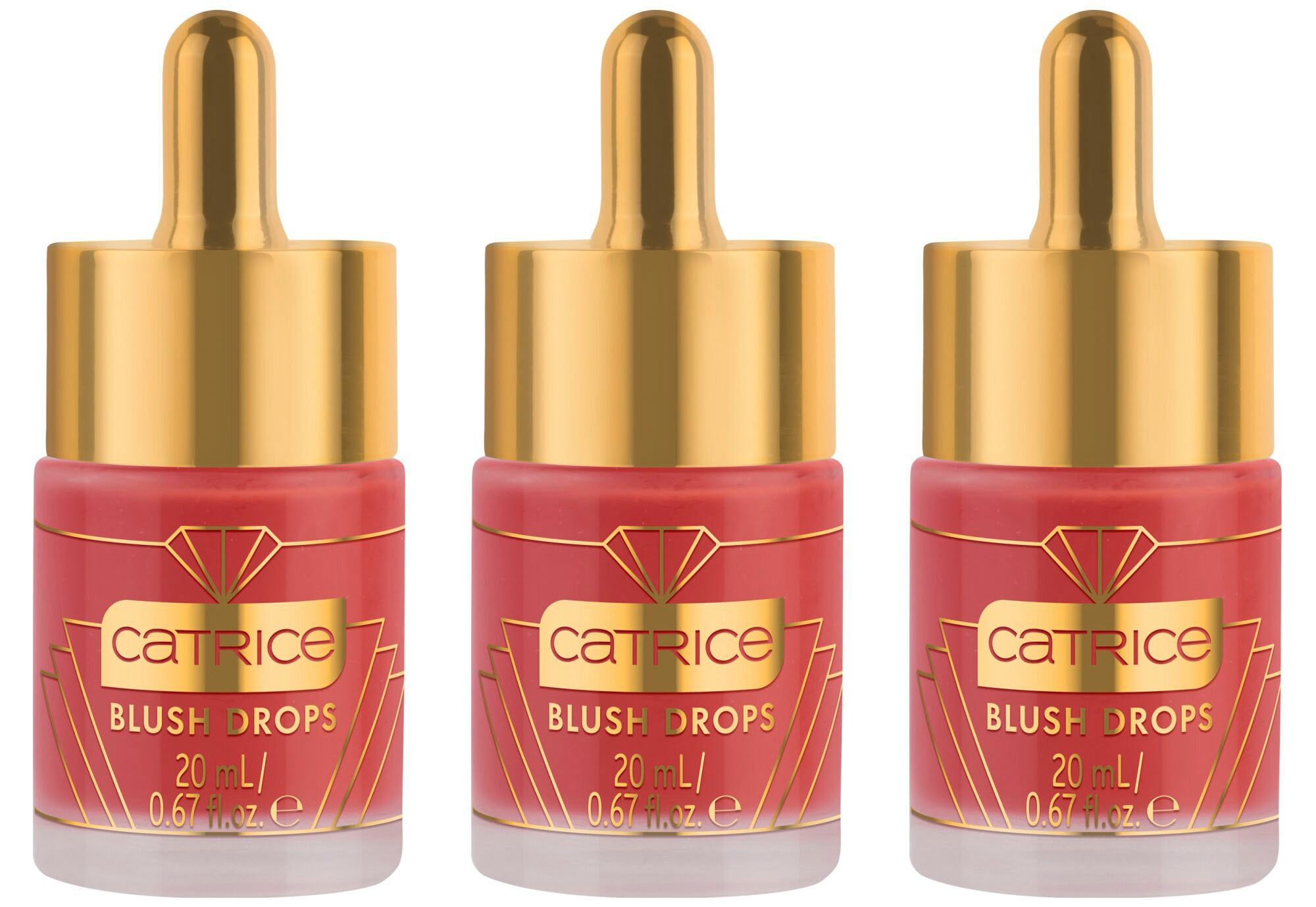 Catrice Rouge FESTIVE TREASURES Blush Drops, 3-tlg., mit flüssigem Rouge