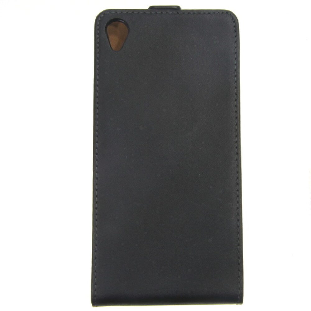 Handytasche Slim Leder Flip Hülle für Sony Z3 Schwarz Handy Tasche Schutz Case 425 (Flip Cover)