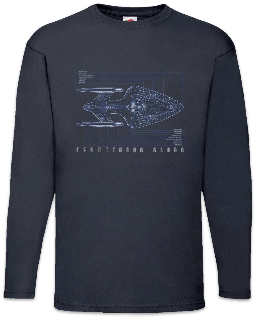 Langarmshirt Prometheus Class Langarm T-Shirt Raumschiff Science Fiction U.S.S.