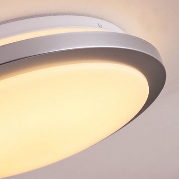 hofstein Panel »Loana« Zimmerlampe aus Metall weiß und grauen Kunststoff, CCT 2700-4000 Kelvin, über Lichtschalter in 3 Stufen dimmbar, LED 24, 2500 Lumen