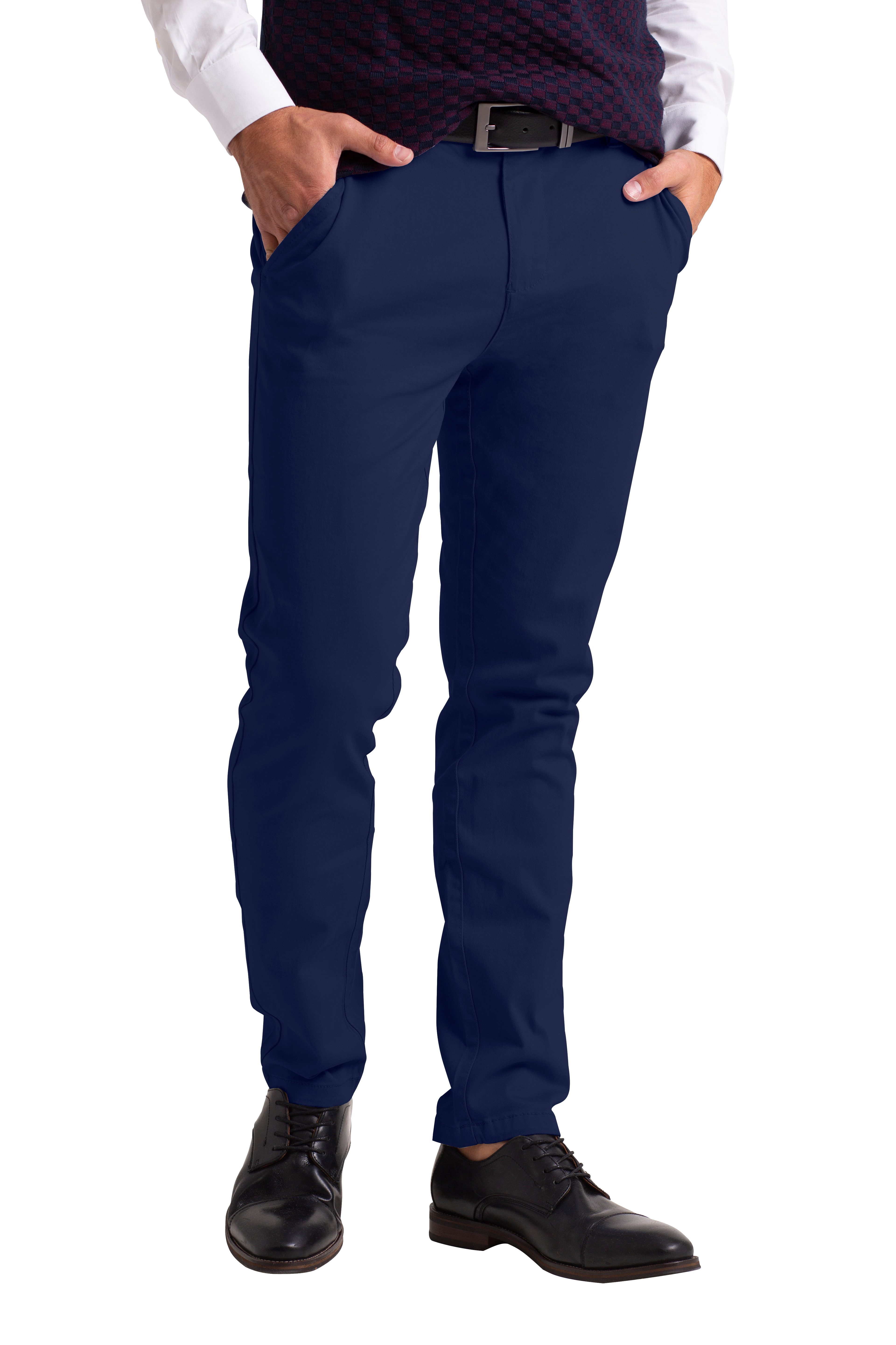 BlauerHafen Chinohose Herren Chinohose Slim Fit Stretch Baumwolle Business günstig online kaufen