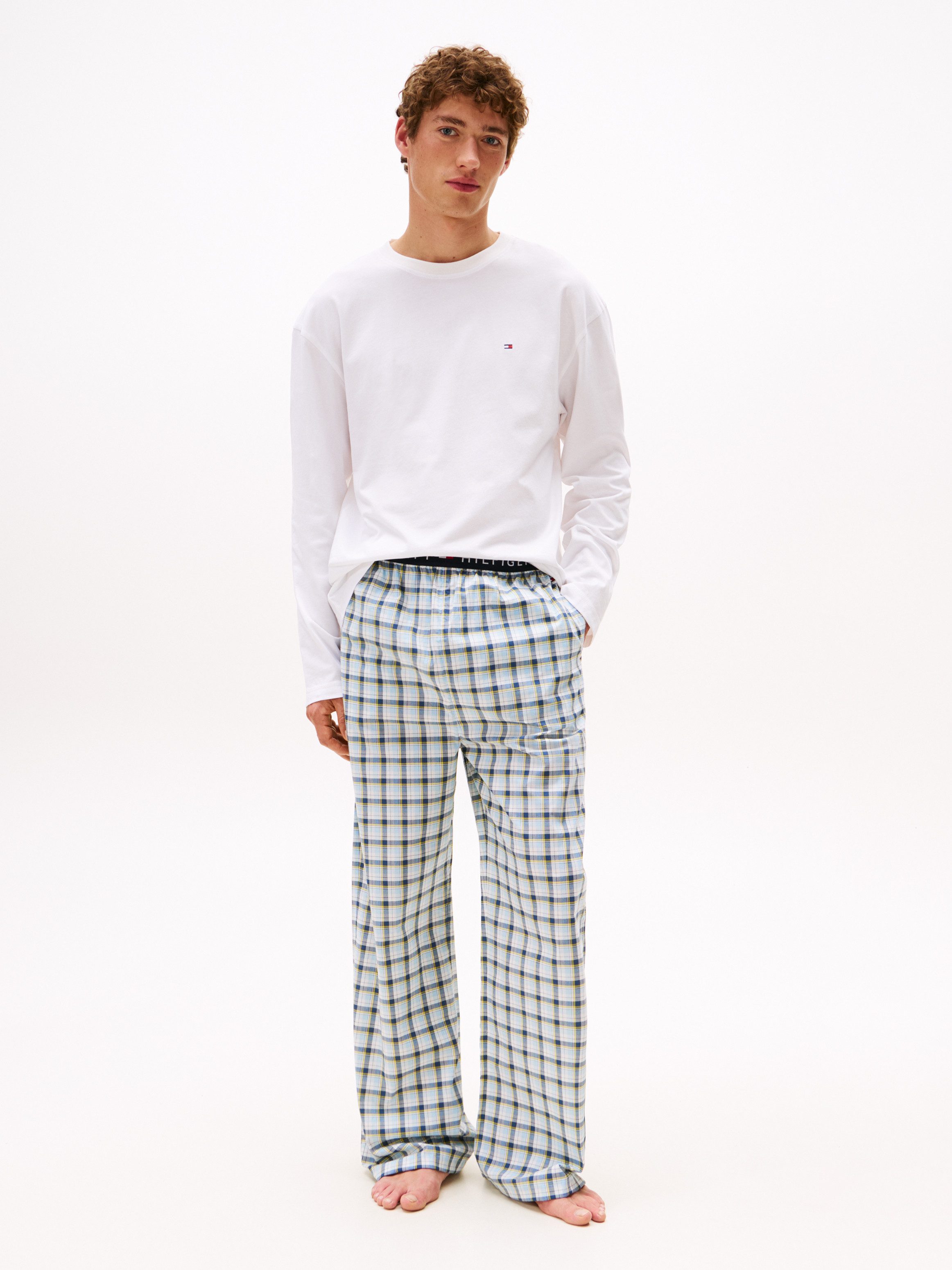 Tommy Hilfiger Underwear Pyjama LS WOVEN Pyjama SET PRINT (2 tlg) mit Rundh günstig online kaufen