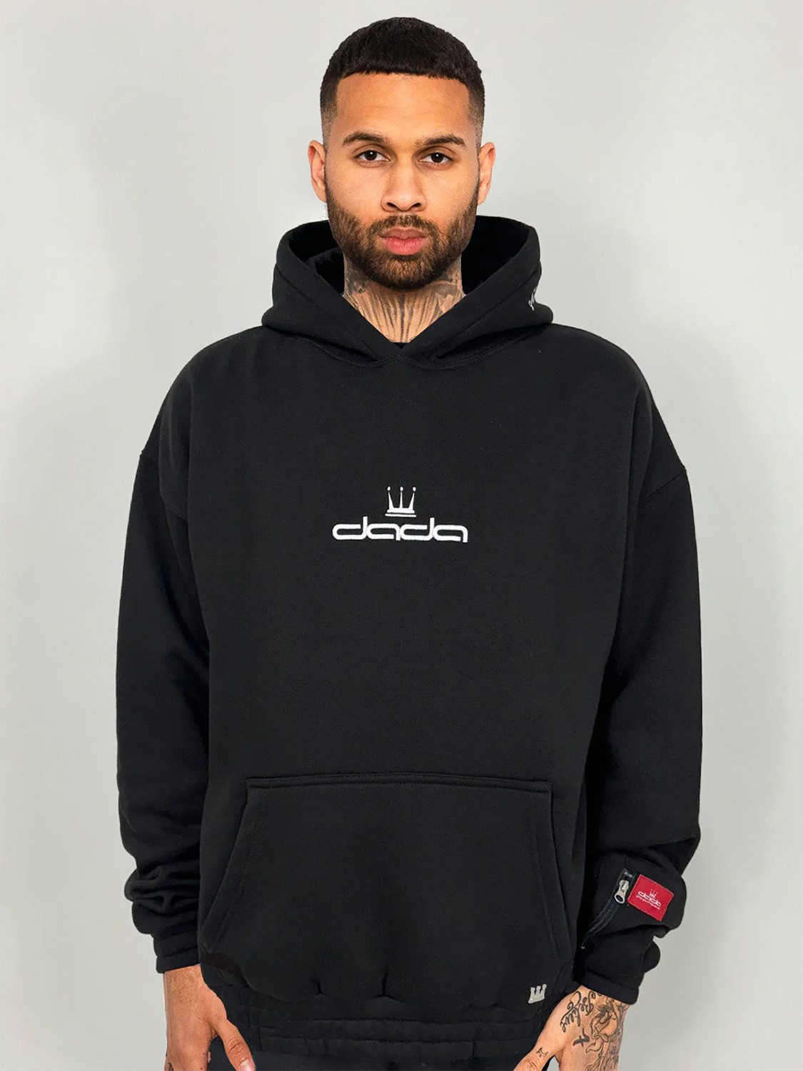 DADA Supreme Hoodie Oversized Fit mit Stickerei und Reißverschlusstasche Ne günstig online kaufen