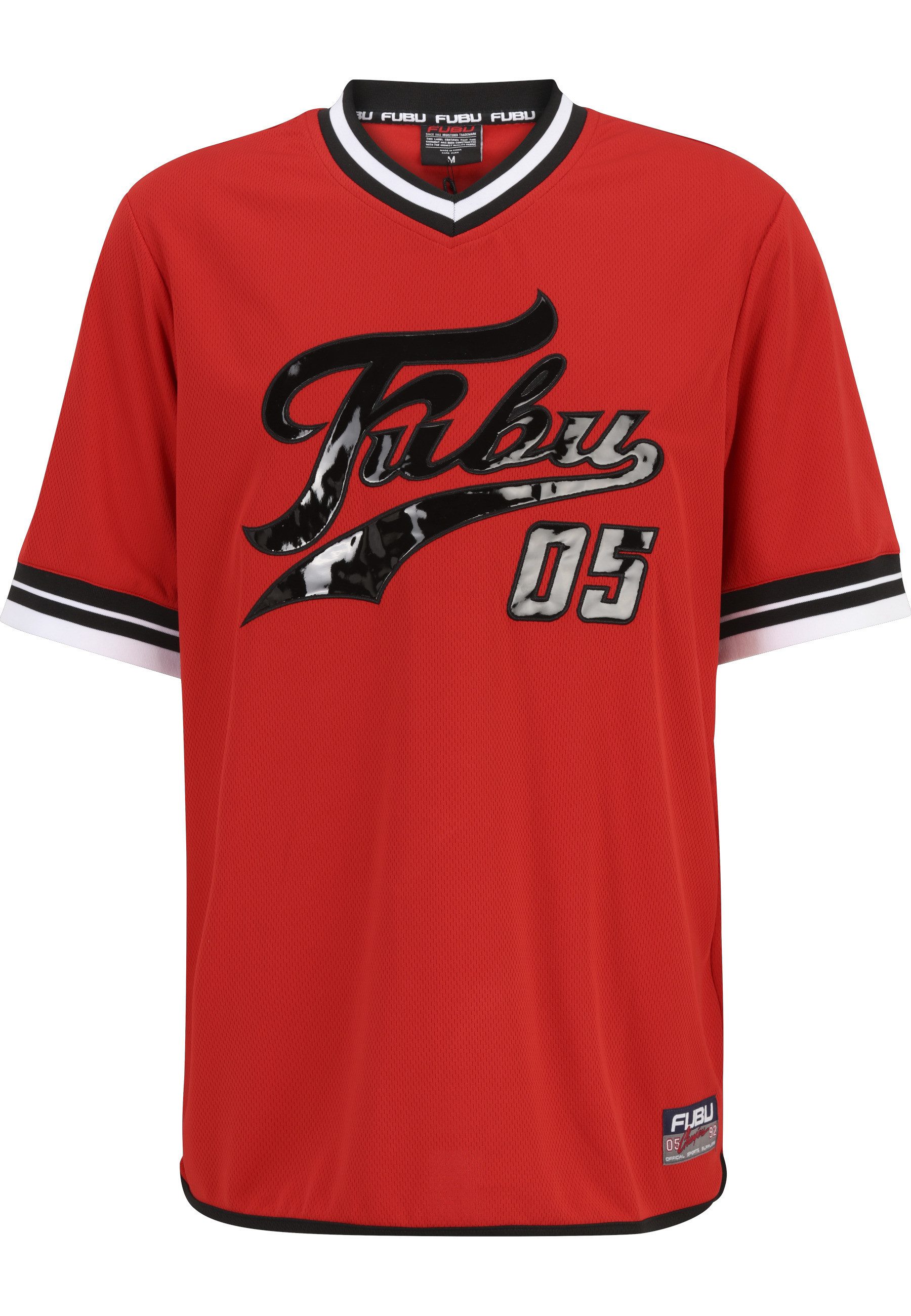Fubu T-Shirt Fubu Herren FM231-011-2 FUBU Varsity Lacquered Mesh Tee (1-tlg)