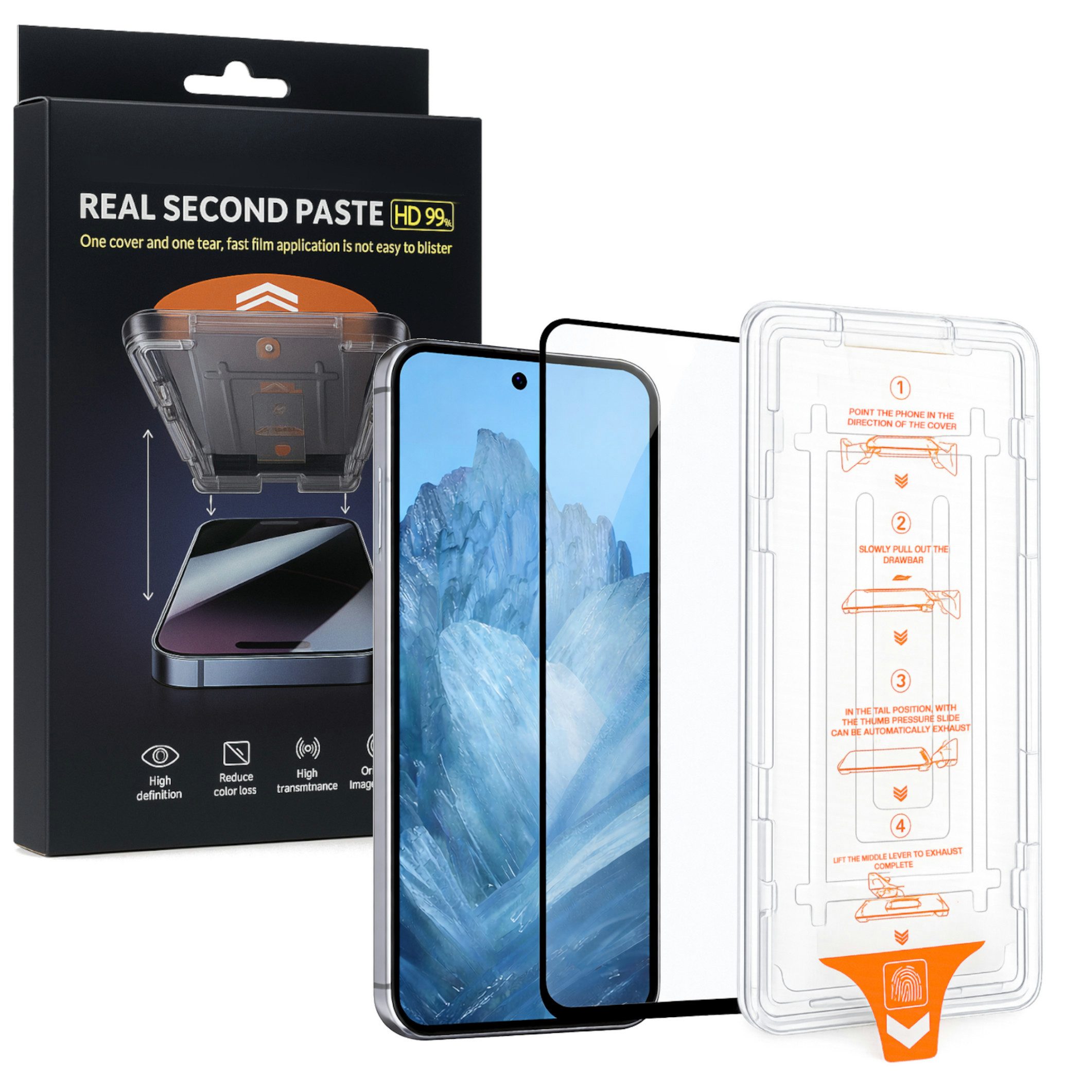 Wigento Displayschutzglas SnapFit Schutzglas für Google Pixel 10a 9H Glas mit Anbringhilfe für Google Pixel 10a, 9H Härte, kratzfest, stoßfest, Installationshilfe, Oleophob