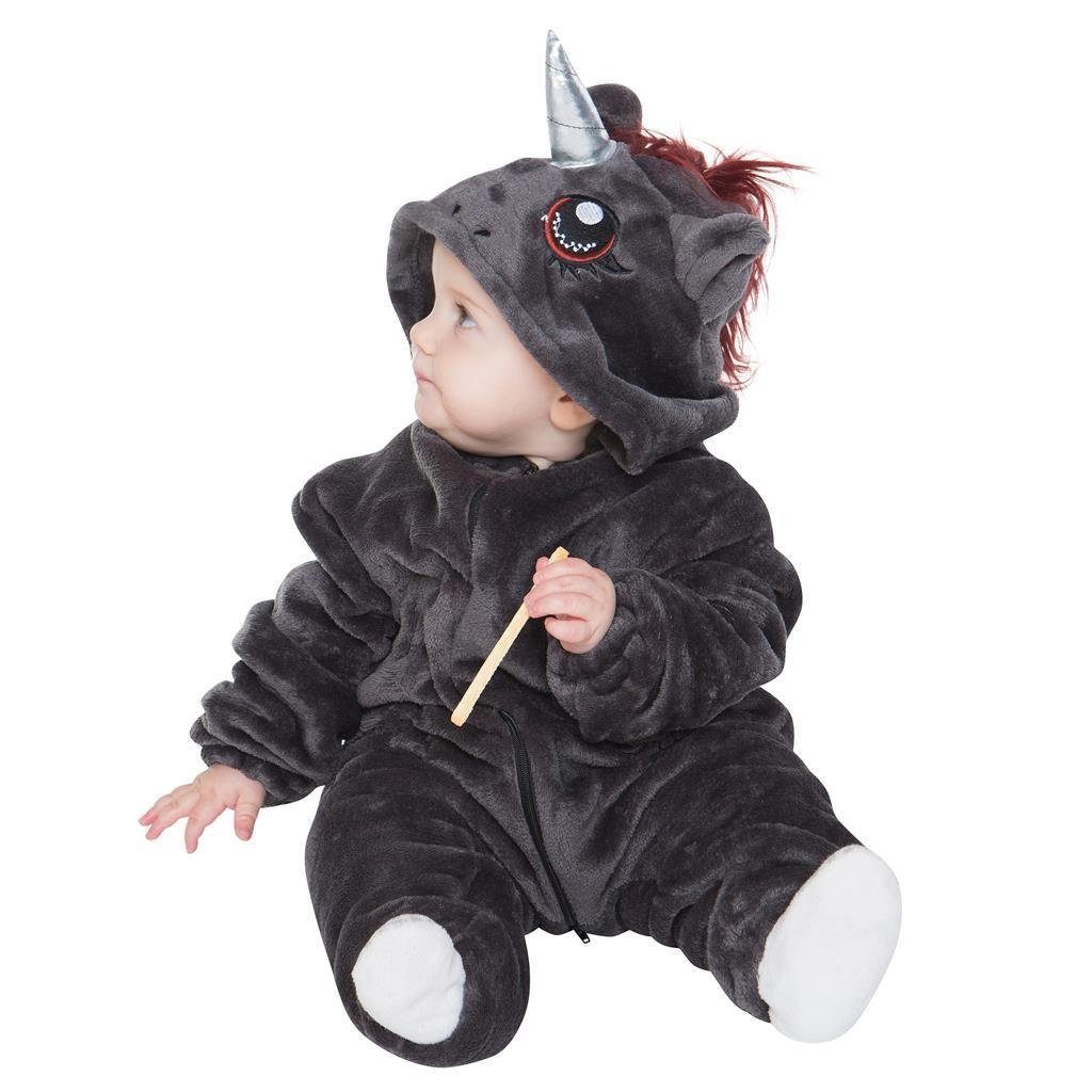 Corimori Strampler Baby Onesie Jumpsuit Kostüm in den Größen 60-90cm (1-tlg) Strampler, Fasching, Kigurumi, Tierkostüme, Babys, Punk Einhorn "Ruby"