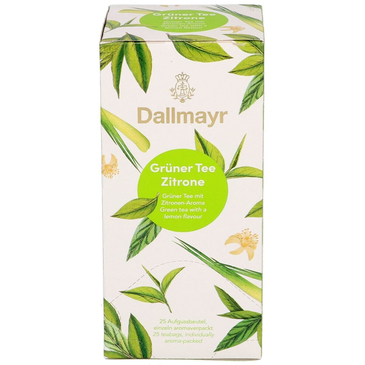 DALLMAYR Tee Grüner Tee Zitrone, 25 Aufgussbeutel, Grüntee-Mischung