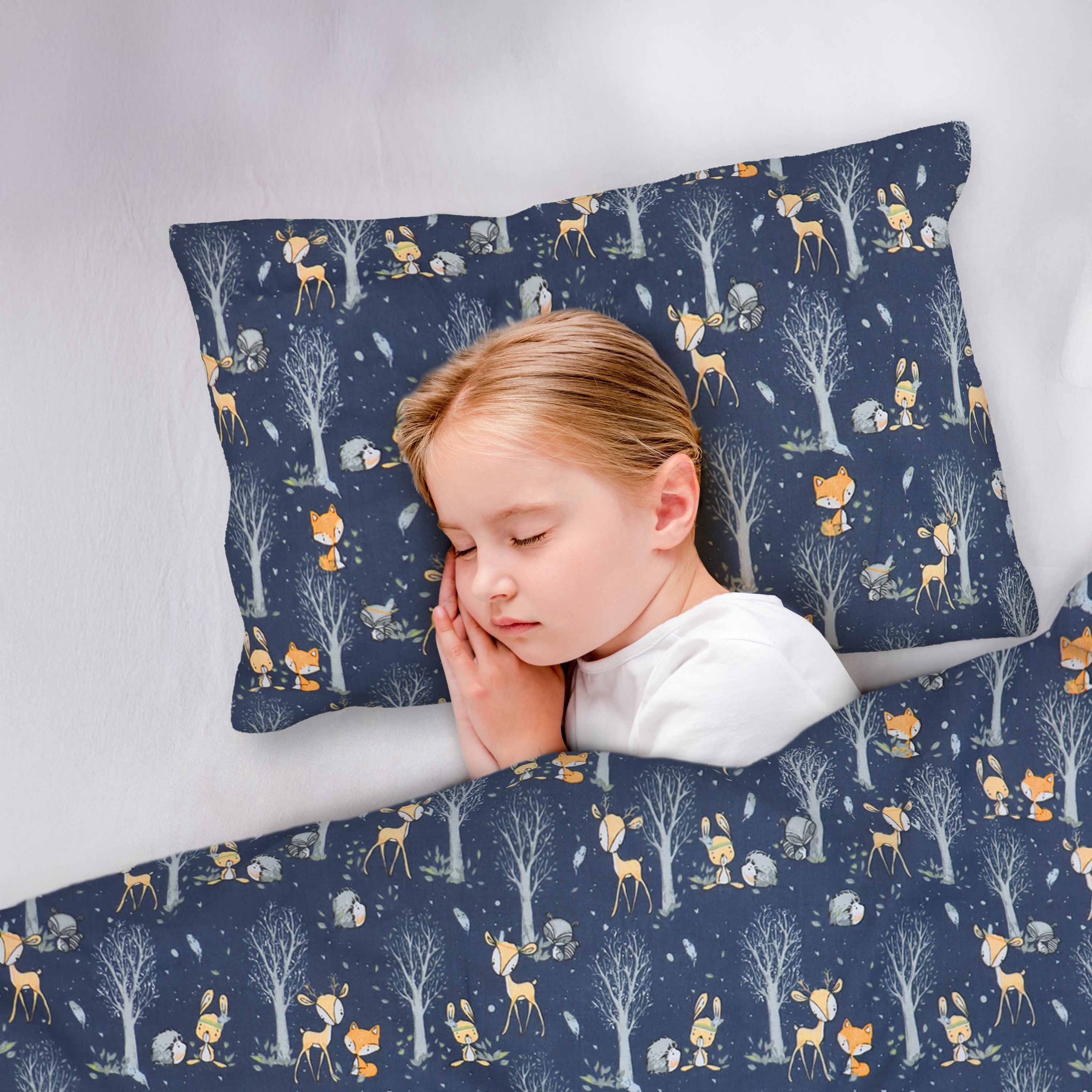 Amilian Kinderbettwäsche 100x135 - Bettwäsche Kinder - Kopfkissenbezug 40x60 cm Babybettwäsche, 2 teilig, 100% Baumwolle, für Mädchen und Jungen – Bild 4 von 5