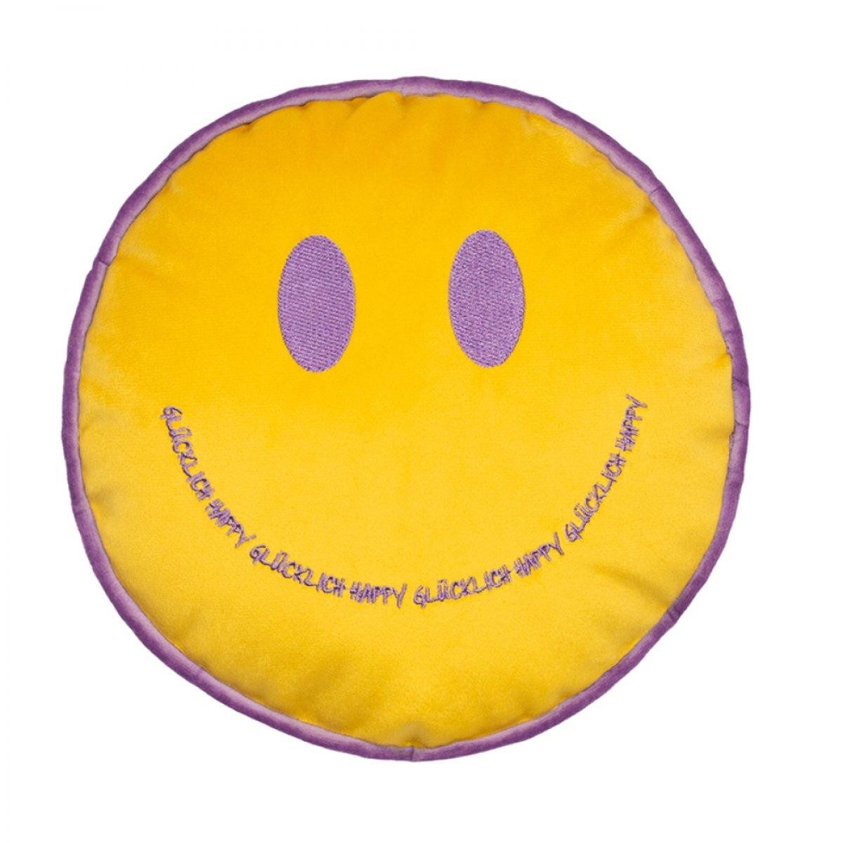 PAD Kissenhülle Kissen Grin Smiley Yellow (23cm)