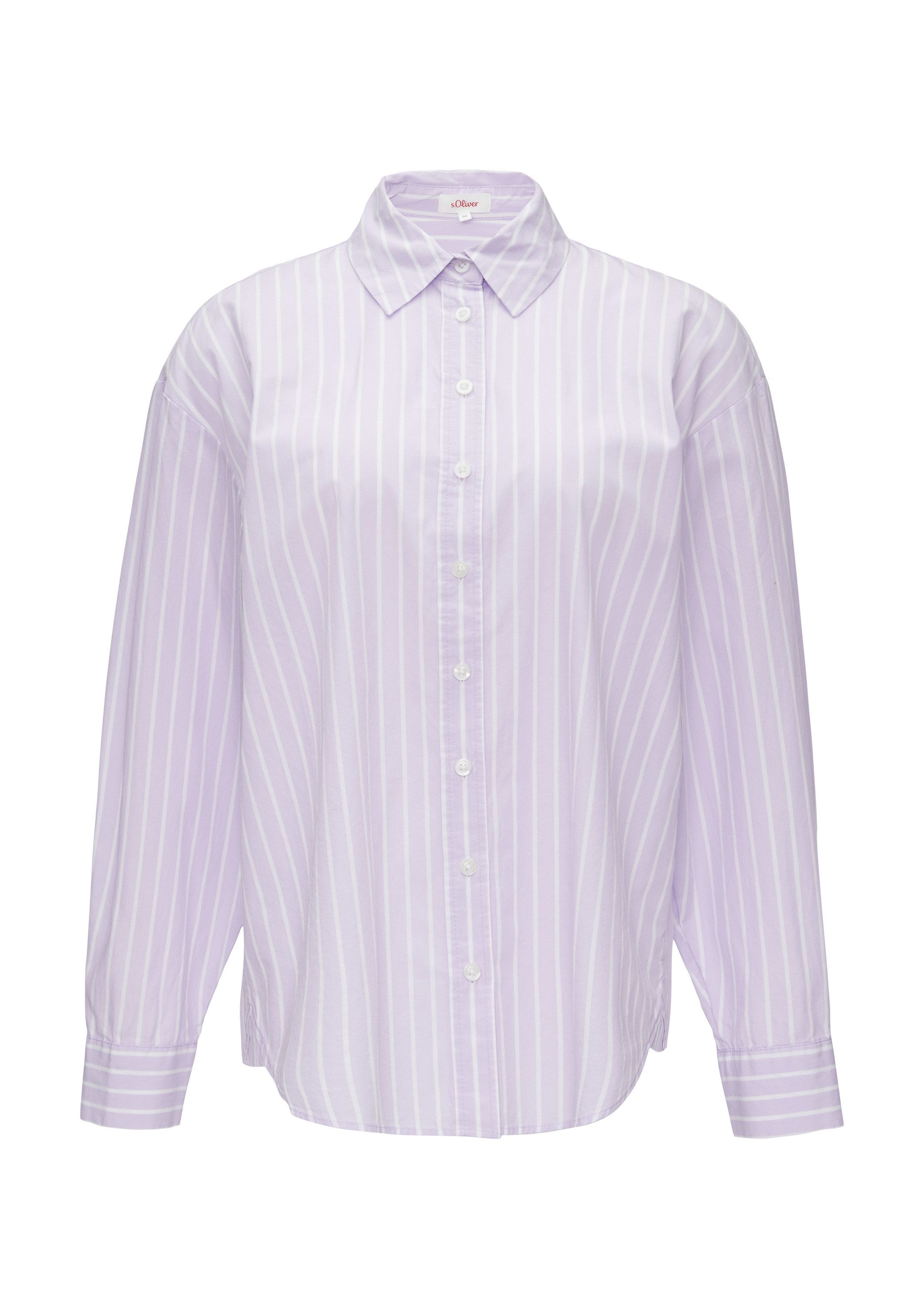 s.Oliver Langarmbluse Bluse Streifenbluse mit Hemdkragen im Relaxed Fit günstig online kaufen