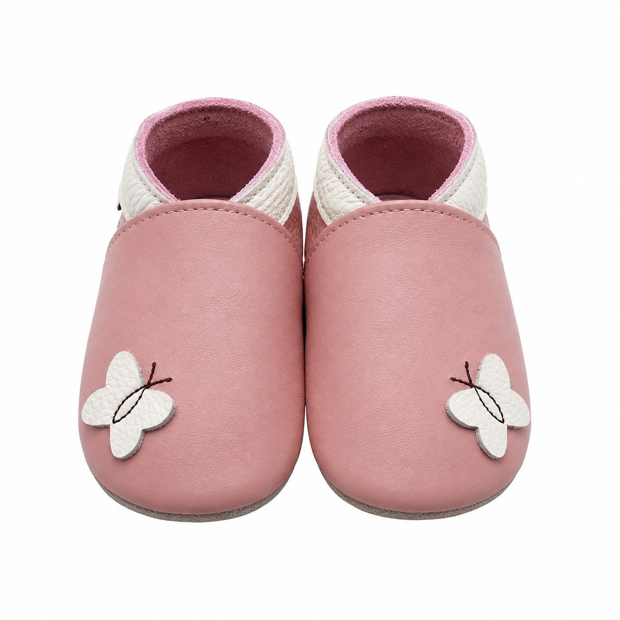 Mejale Weiche Leder Krabbelschuhe Lauflernschuhe Rosa 100% Leder Hausschuh