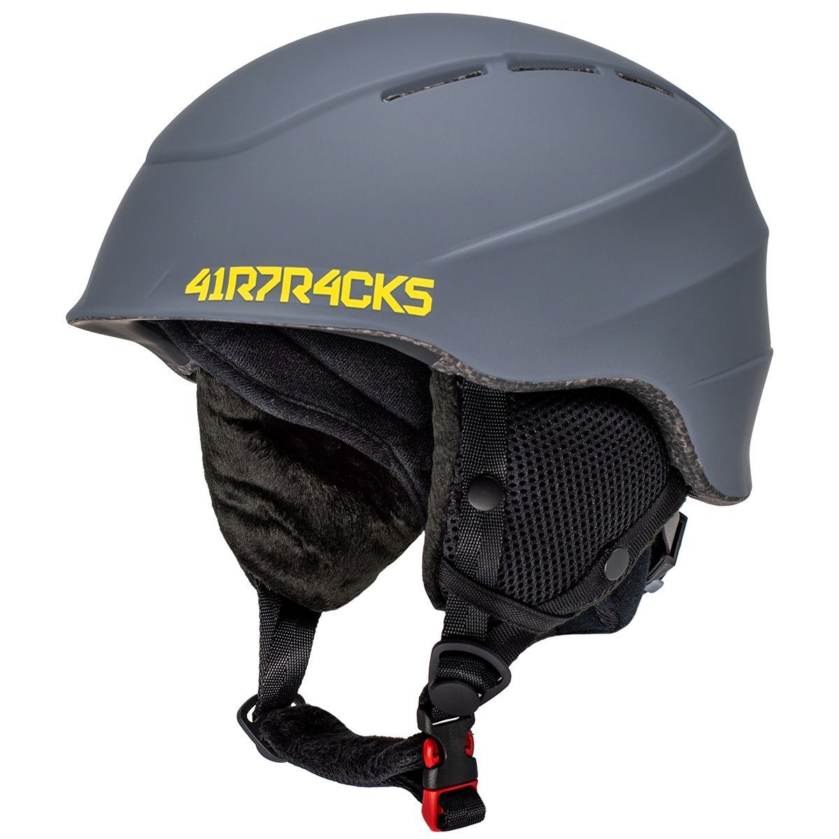 Airtracks Snowboardhelm Ski / Snowboard Helm MASTER T-52 (für Herren und Damen mit Ventilationssystem & stufenloser Anpassung), - Farbe Matt » S- 48-52cm. M - 52-56cm, L- 56-60cm « grau