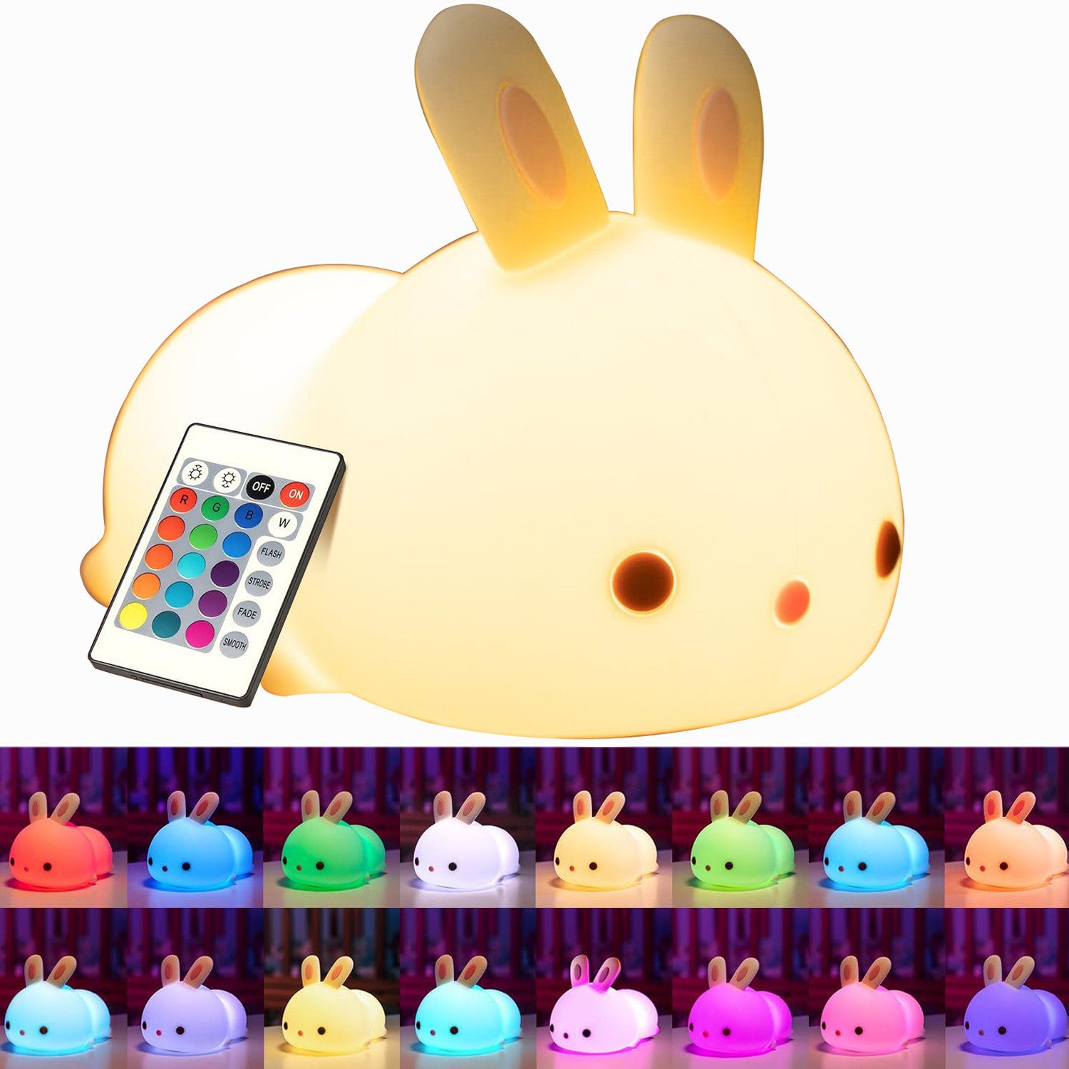 Xruiy LED Nachtlicht Tier Nachtlicht, Nachtlicht süße Tiere Silikon, 16 Far günstig online kaufen